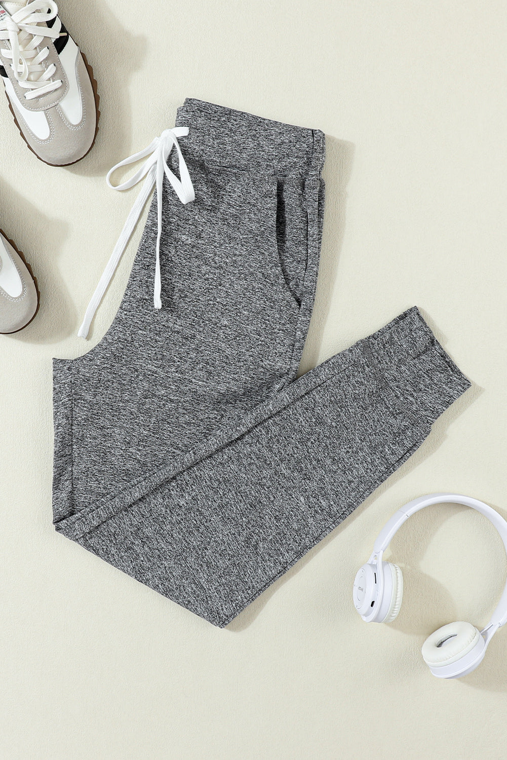 Moss Green Drawstring Elastic Waistband Pocketed Joggers-Sale (50% OFF)/30% OFF-[Adult]-[Female]-2022 Online Blue Zone Planet