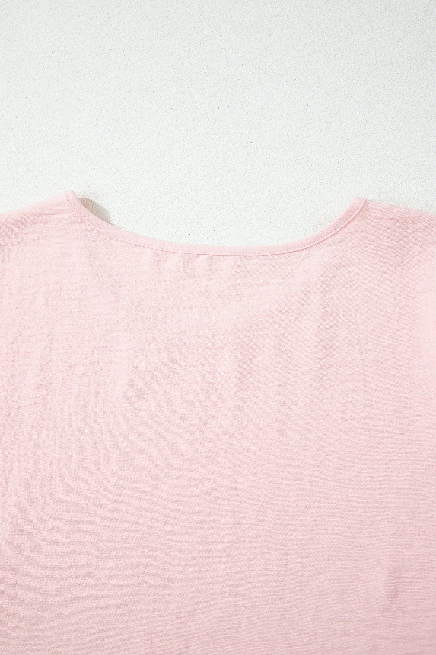 Sea Green Solid Color Ruffle Trim Short Sleeve Blouse-Tops/Blouses & Shirts-[Adult]-[Female]-2022 Online Blue Zone Planet