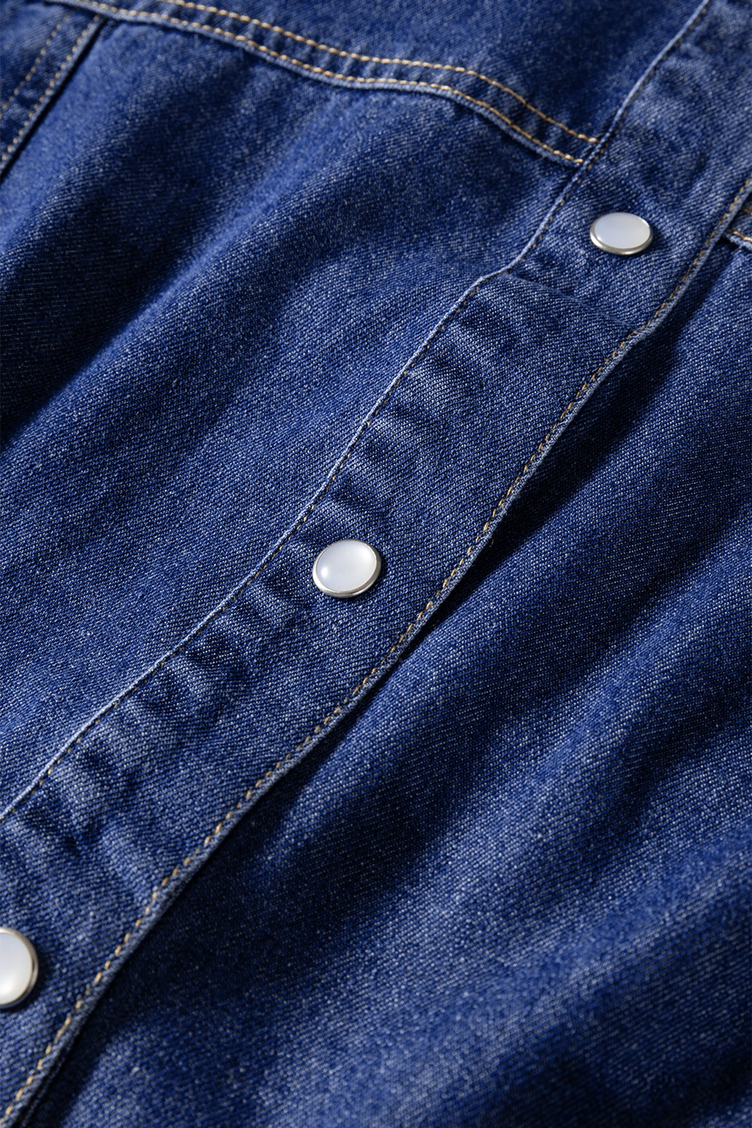 Ashleigh Blue Denim Shirt Collar Long Sleeve Flared Mini Dress-TOPS / DRESSES-[Adult]-[Female]-2022 Online Blue Zone Planet