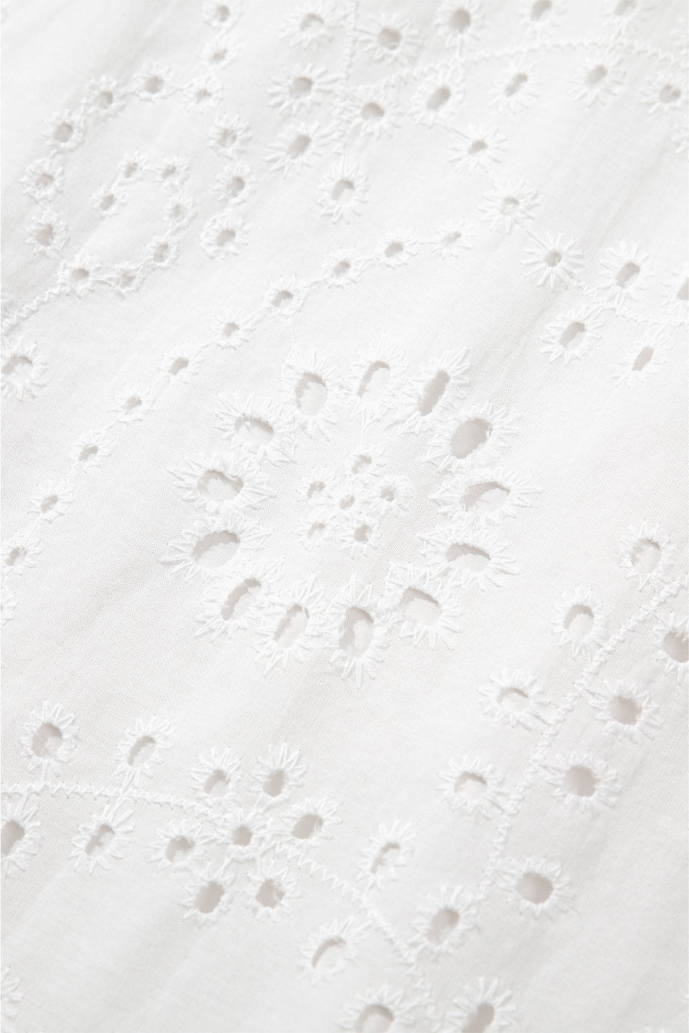 White Floral Eyelet Embroidered Sleeveless Shift Dress-Short Dresses-[Adult]-[Female]-2022 Online Blue Zone Planet