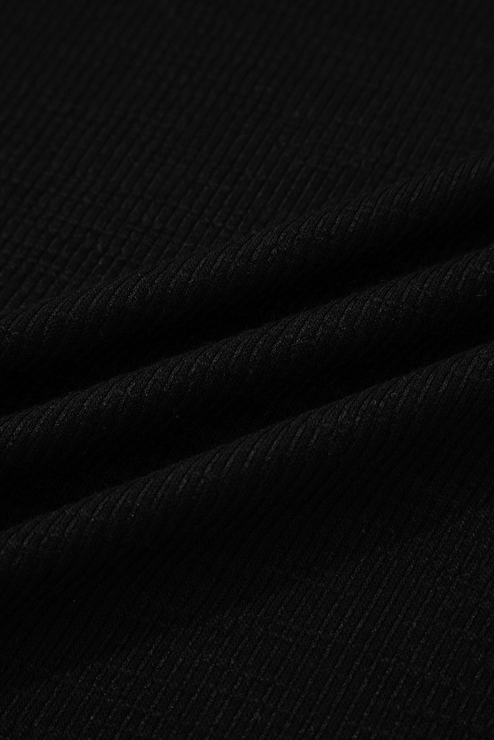 Black Exposed Seam Textured Knit V Neck Pullover Top-Tops/Long Sleeve Tops-[Adult]-[Female]-2022 Online Blue Zone Planet