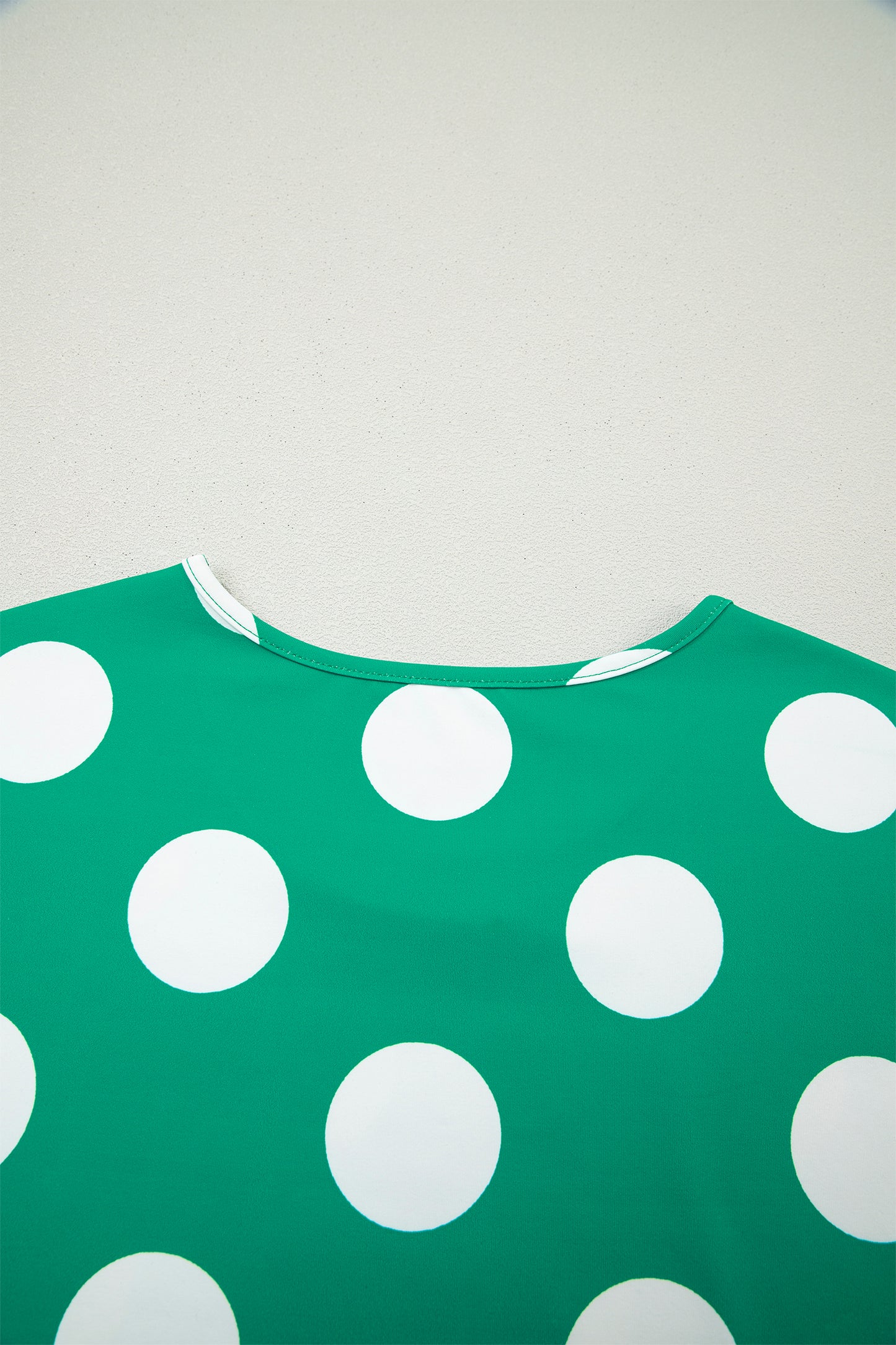 Green Polka Dot Print Cropped Tee Bodycon Skort 2pcs Set-Two Piece Sets/Two Piece Dresses-[Adult]-[Female]-2022 Online Blue Zone Planet