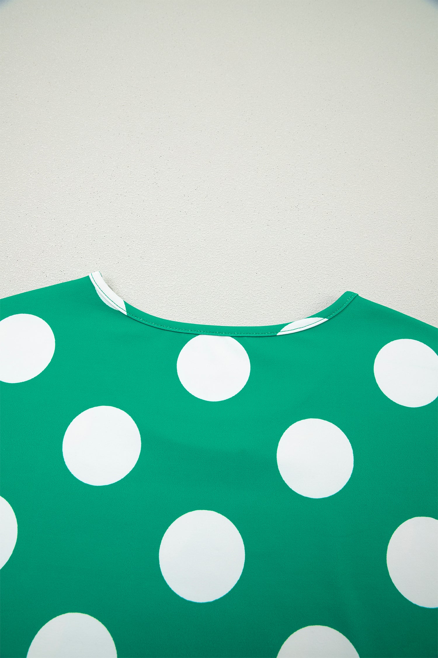 Green Polka Dot Print Cropped Tee Bodycon Skort 2pcs Set-Two Piece Sets/Two Piece Dresses-[Adult]-[Female]-2022 Online Blue Zone Planet