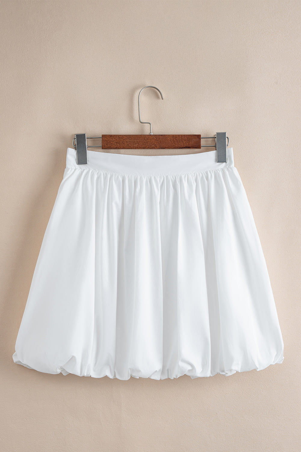 White Bubble Mini Skirt With Pockets-Bottoms/Skirts & Petticoat-[Adult]-[Female]-2022 Online Blue Zone Planet
