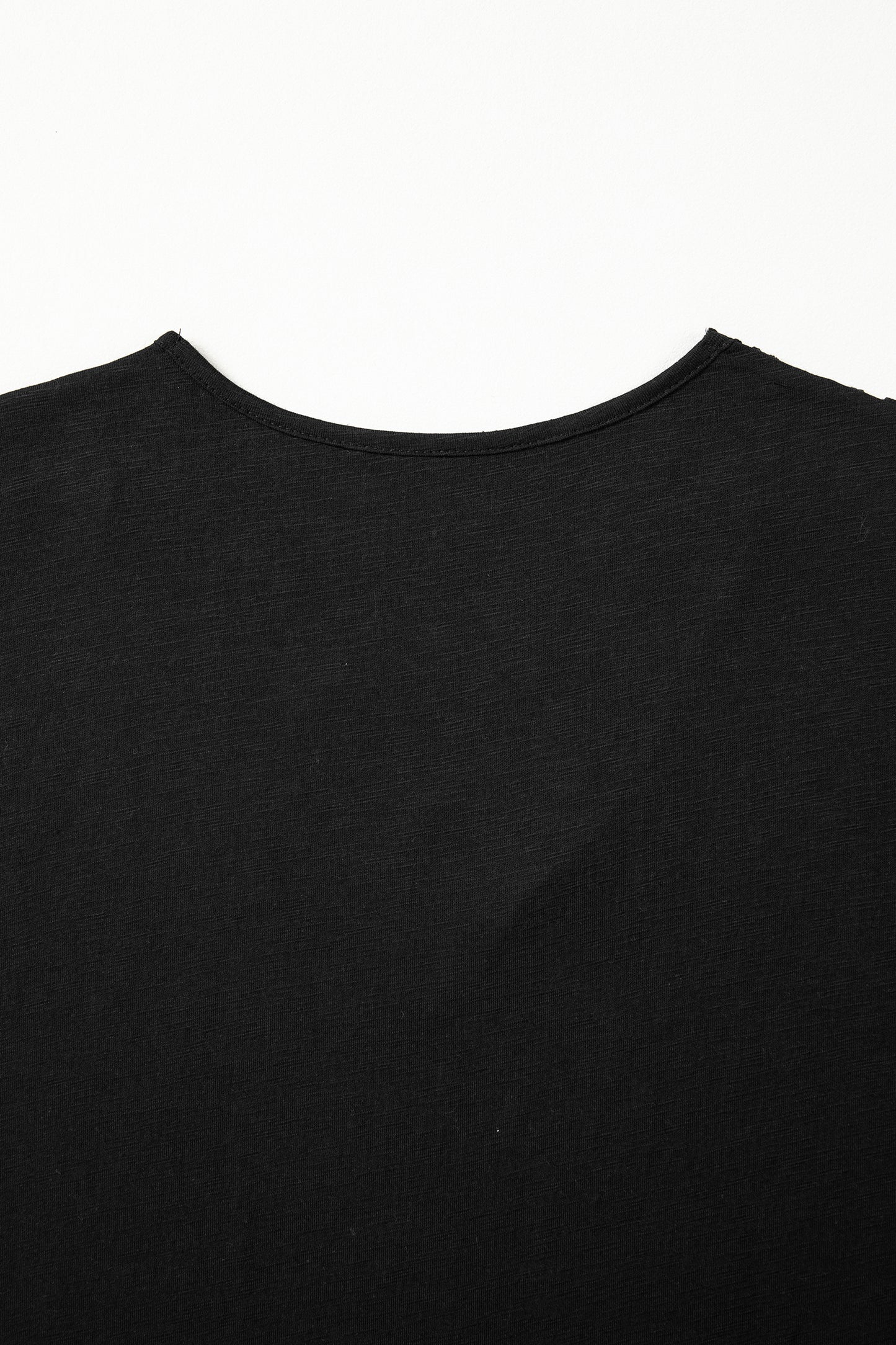 Black Cutout Embroidered Trim V Neck Cap Sleeve Tee-Tops/Tops & Tees-[Adult]-[Female]-2022 Online Blue Zone Planet