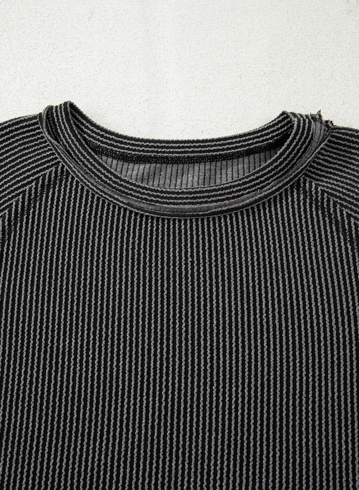 Dark Grey Corded Lantern Sleeve Top High Waist Ruffled Mini Skirt Set-Two Piece Sets/Two Piece Dresses-[Adult]-[Female]-2022 Online Blue Zone Planet