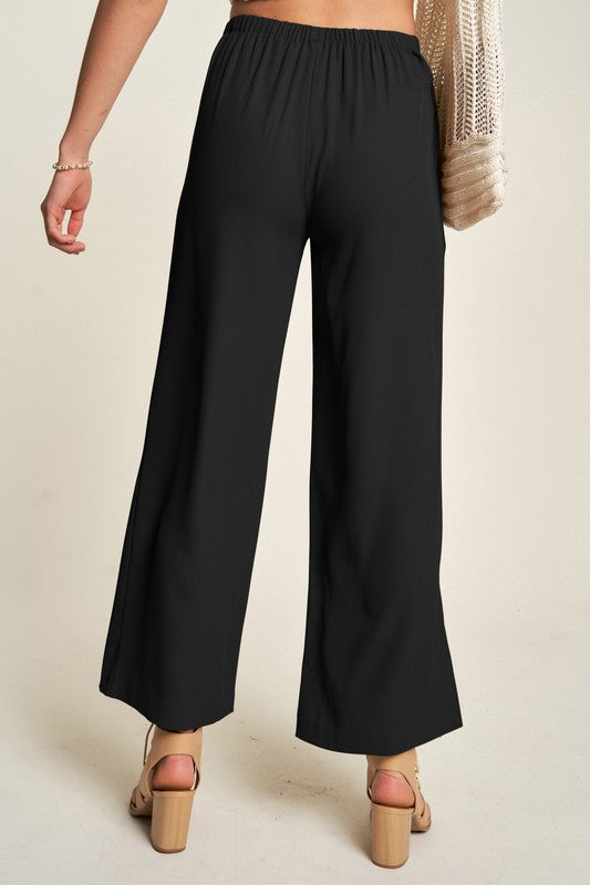 Davi & Dani Wide Leg Mid-Rise Pants-BOTTOM SIZES SMALL MEDIUM LARGE-[Adult]-[Female]-2022 Online Blue Zone Planet