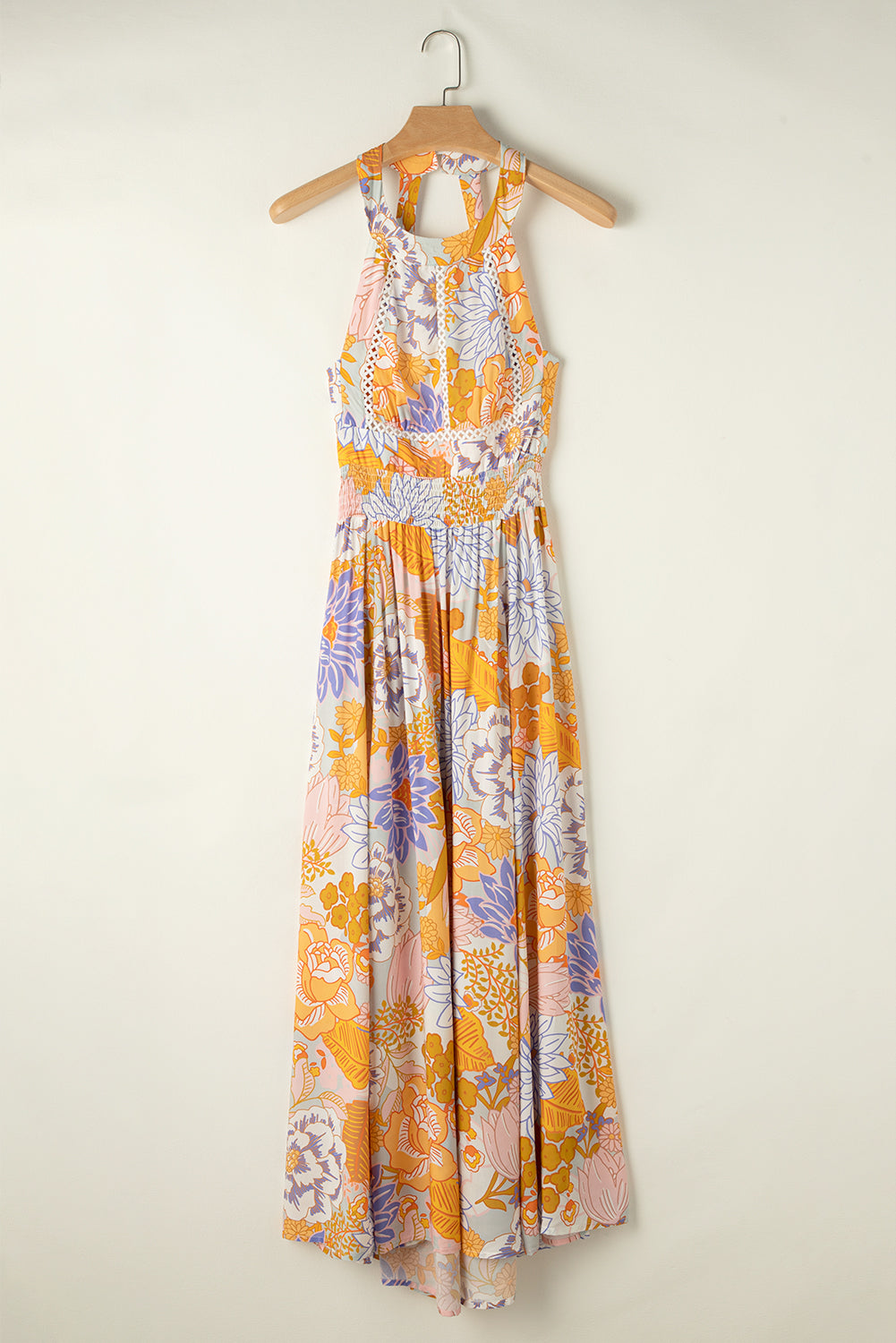 Tied Printed Grecian Sleeveless Maxi Dress-TOPS / DRESSES-[Adult]-[Female]-2022 Online Blue Zone Planet