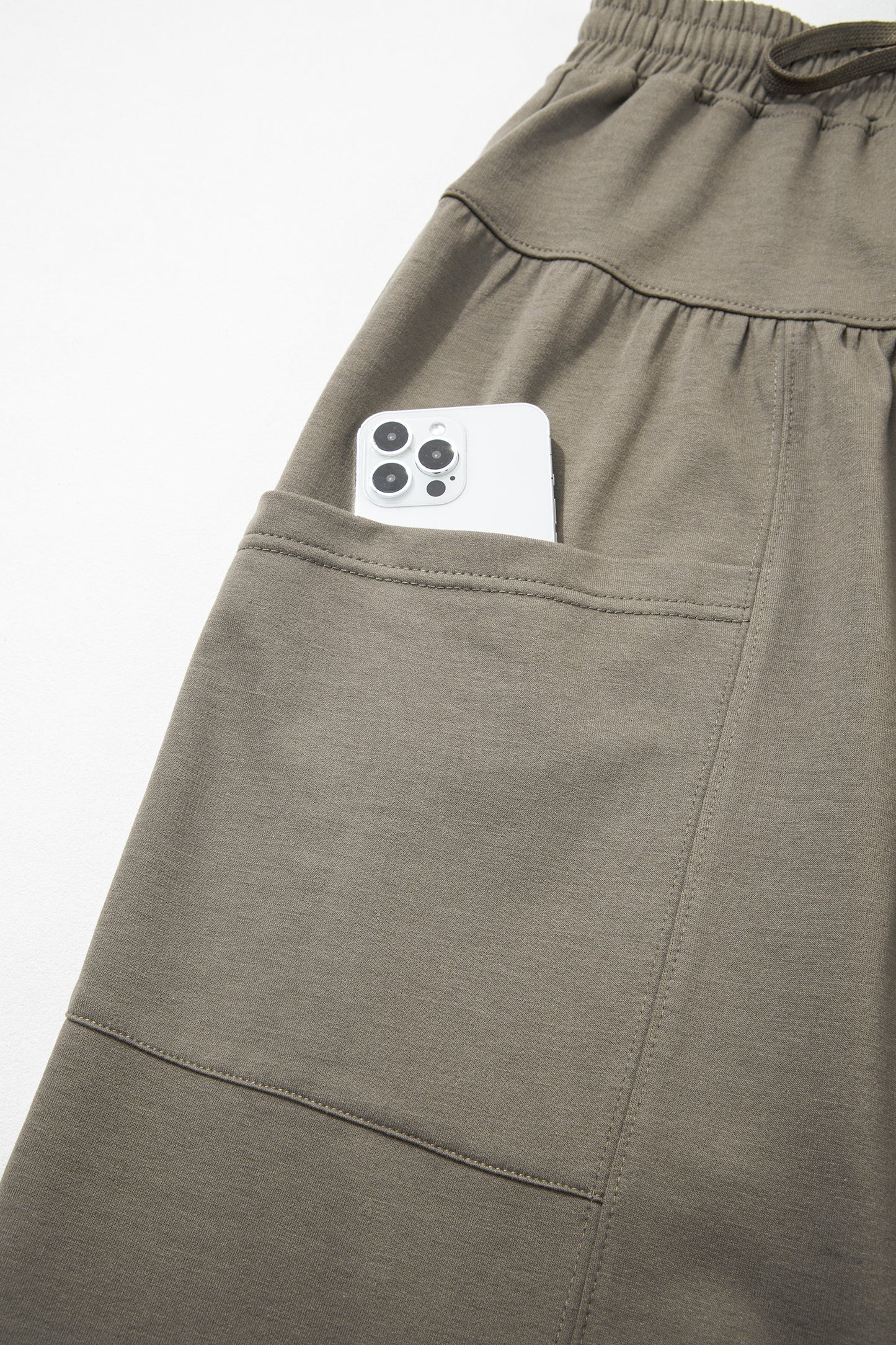 Seagrass Elastic Waist Drawstring Wide Leg Full Length Pants-Bottoms/Pants & Culotte-[Adult]-[Female]-2022 Online Blue Zone Planet