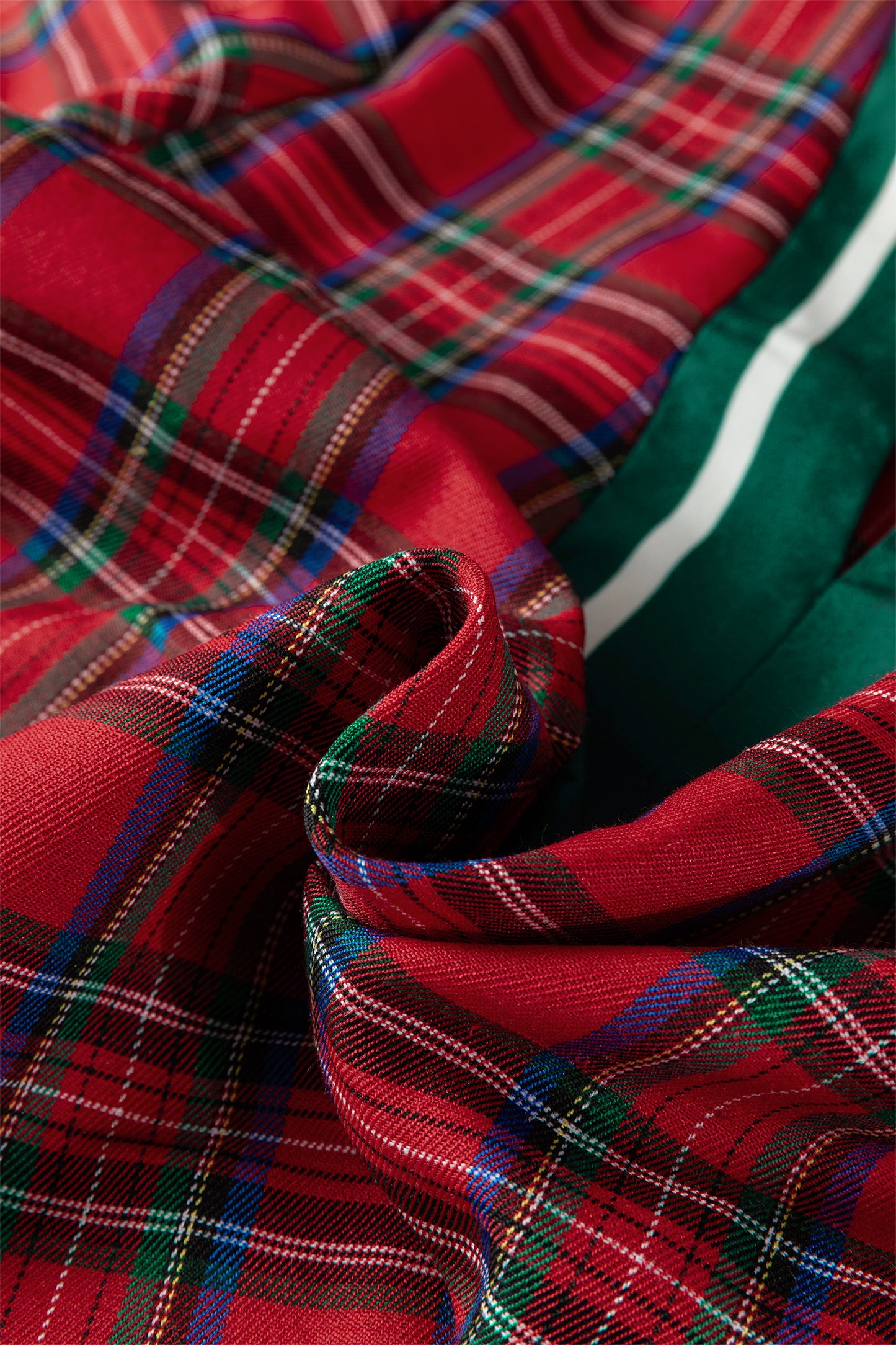 Red Plaid Print Contrast Trim V Neck Short Sleeve Blouse-Tops/Blouses & Shirts-[Adult]-[Female]-2022 Online Blue Zone Planet