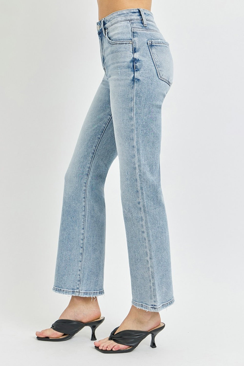 RISEN Full Size High Rise Ankle Flare Jeans-[Adult]-[Female]-2022 Online Blue Zone Planet