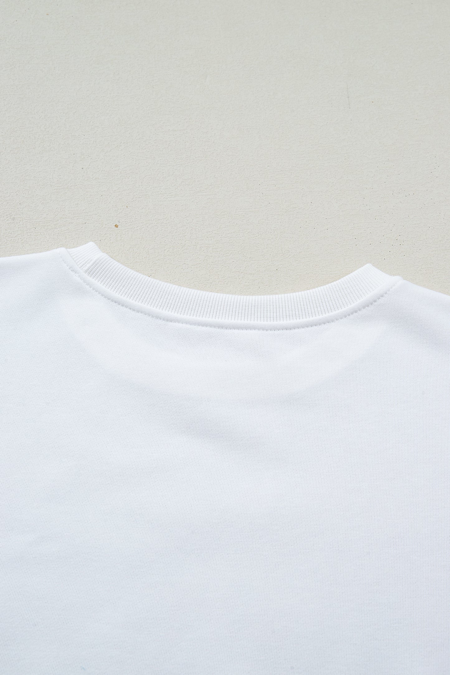 White Solid Color Dropped Shoulder Long Sleeve Top-Tops/Long Sleeve Tops-[Adult]-[Female]-2022 Online Blue Zone Planet
