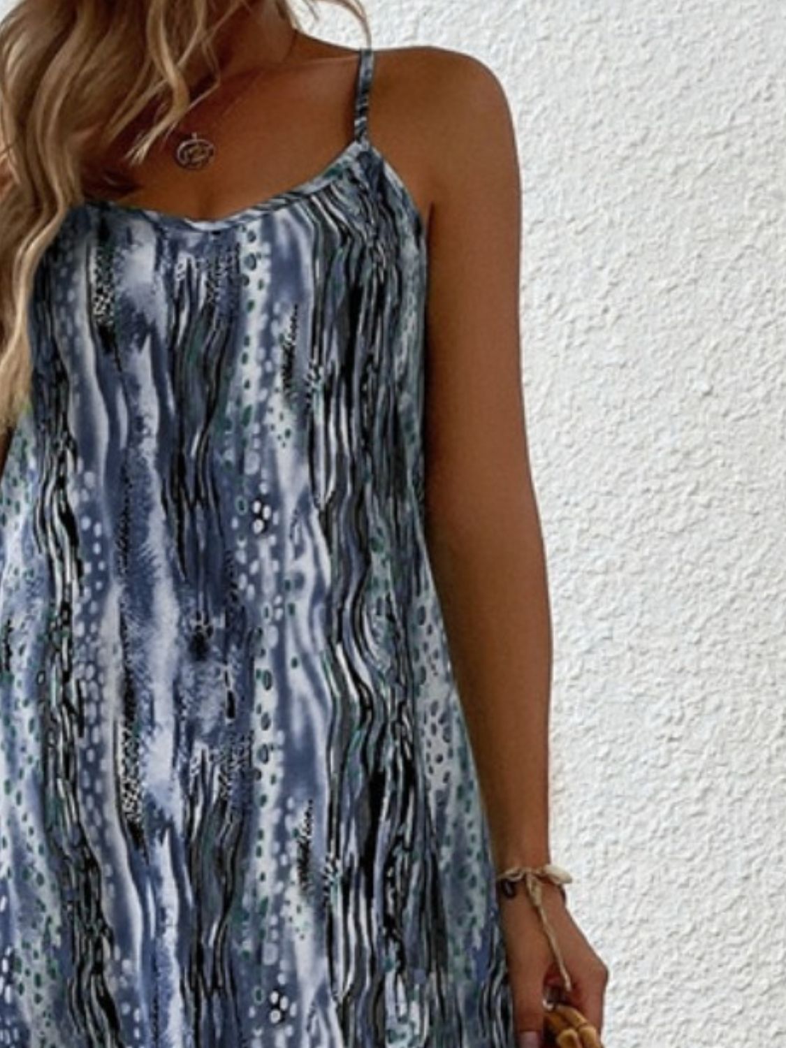 Full Size Printed Scoop Neck Maxi Cami Dress-TOPS / DRESSES-[Adult]-[Female]-2022 Online Blue Zone Planet