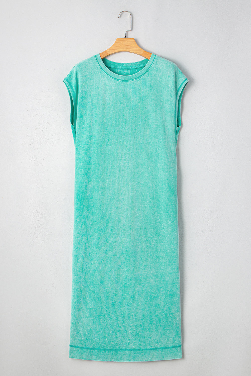 Wisteria Mineral Wash Pocketed T-shirt Dress-Midi Dresses-[Adult]-[Female]-2022 Online Blue Zone Planet