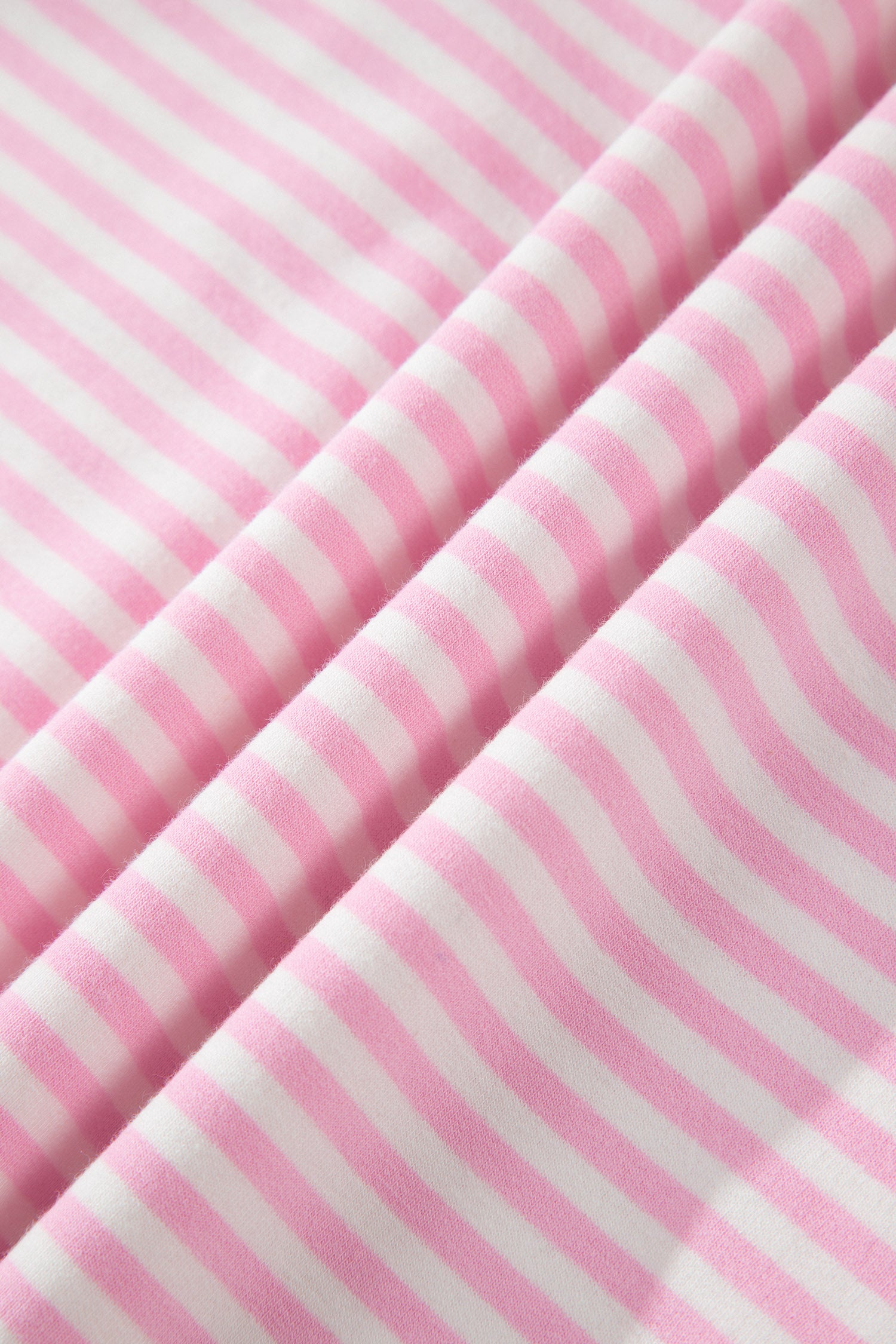 Pink Stripe Cuffed Short Sleeve Contrast Mock Neck Tee Dress-TOPS / DRESSES-[Adult]-[Female]-2022 Online Blue Zone Planet