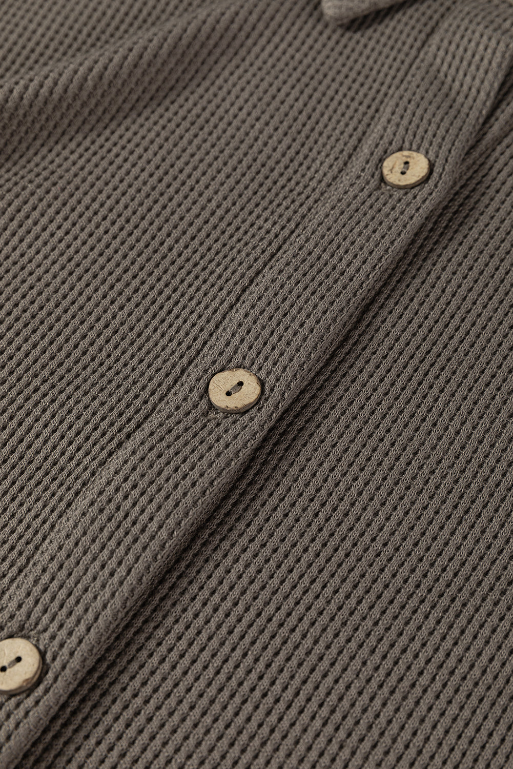 Simply Taupe Waffle Knit Shirt Tunic Dress-Dresses/Mini Dresses-[Adult]-[Female]-2022 Online Blue Zone Planet