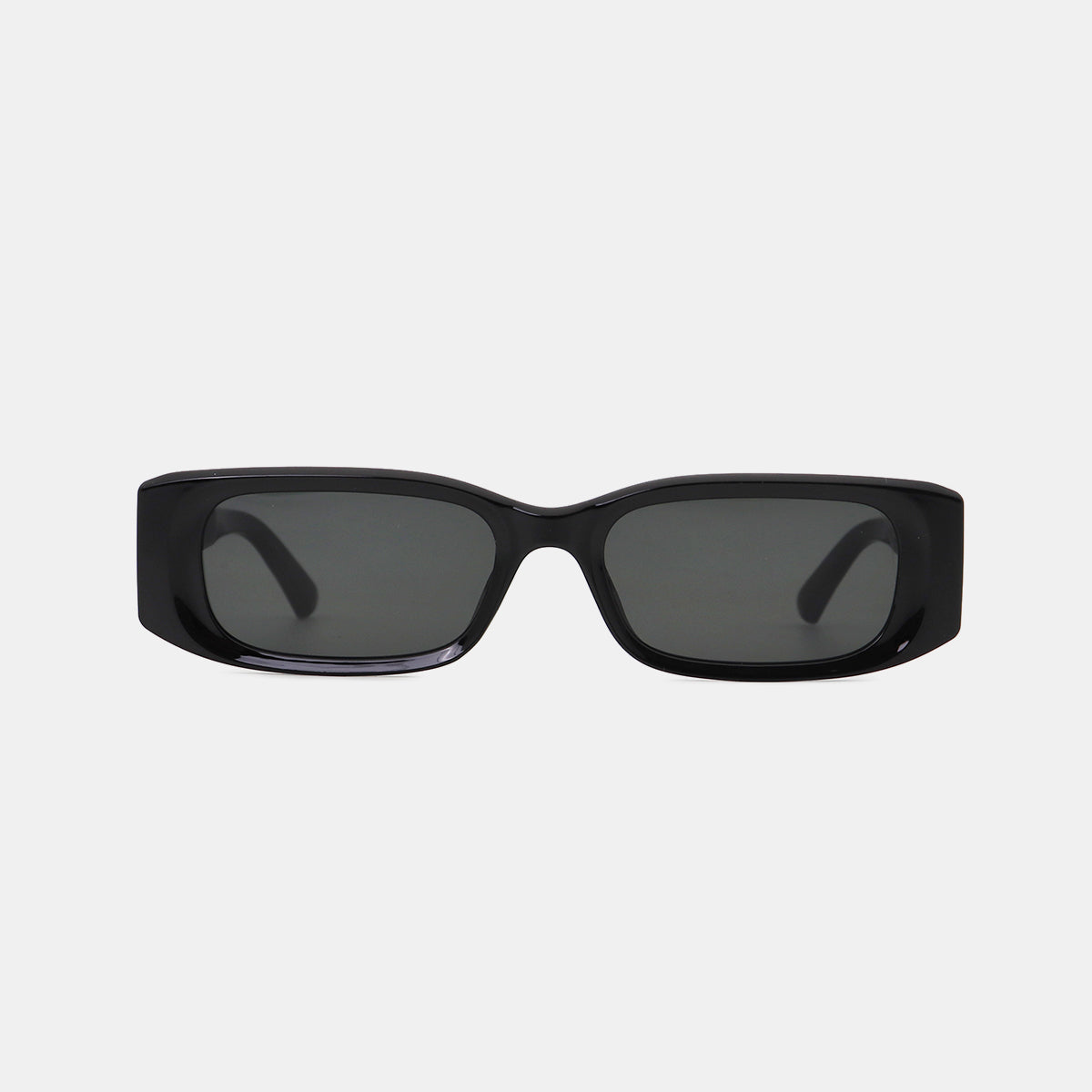 Polycarbonate Frame Rectangle Sunglasses-SUN GLASSES-[Adult]-[Female]-Black-One Size-2022 Online Blue Zone Planet