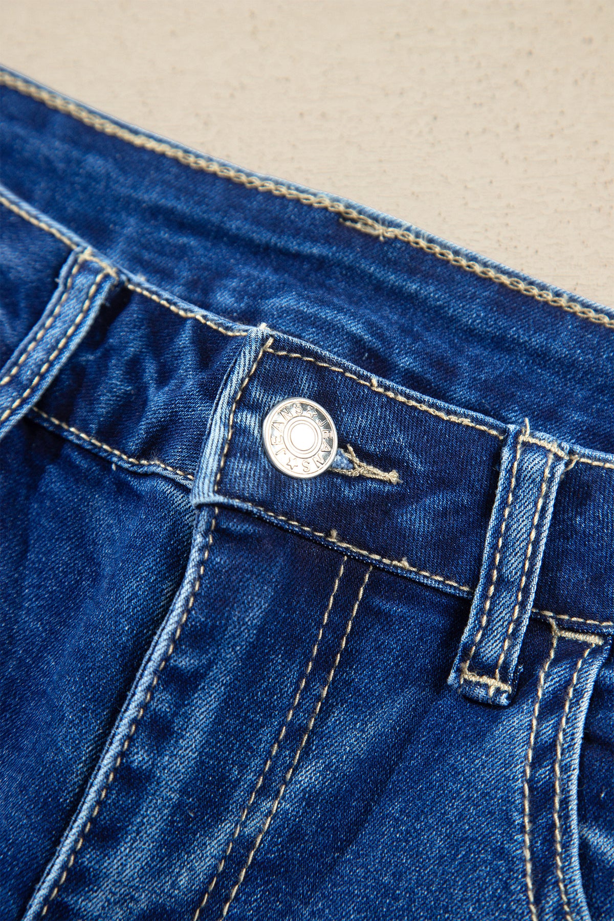 Sail Blue Raw Hem Turnup Loose Ankle-length Jeans-Bottoms/Jeans-[Adult]-[Female]-2022 Online Blue Zone Planet