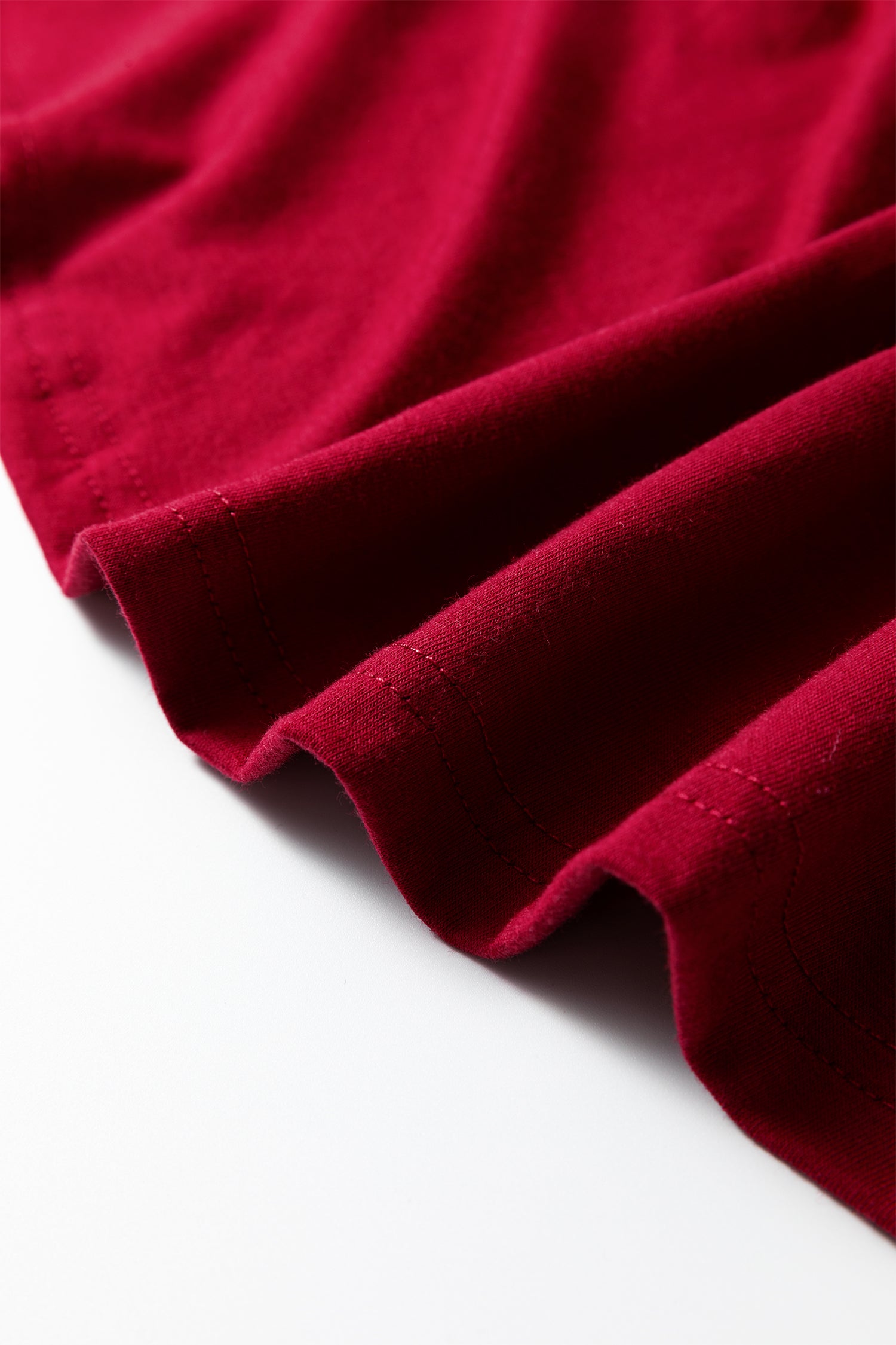 Burgundy Plus Size Solid Color Asymmetric Neck Short Sleeve Blouse-Plus Size/Plus Size Tops/Plus Size Tops & Tees-[Adult]-[Female]-2022 Online Blue Zone Planet
