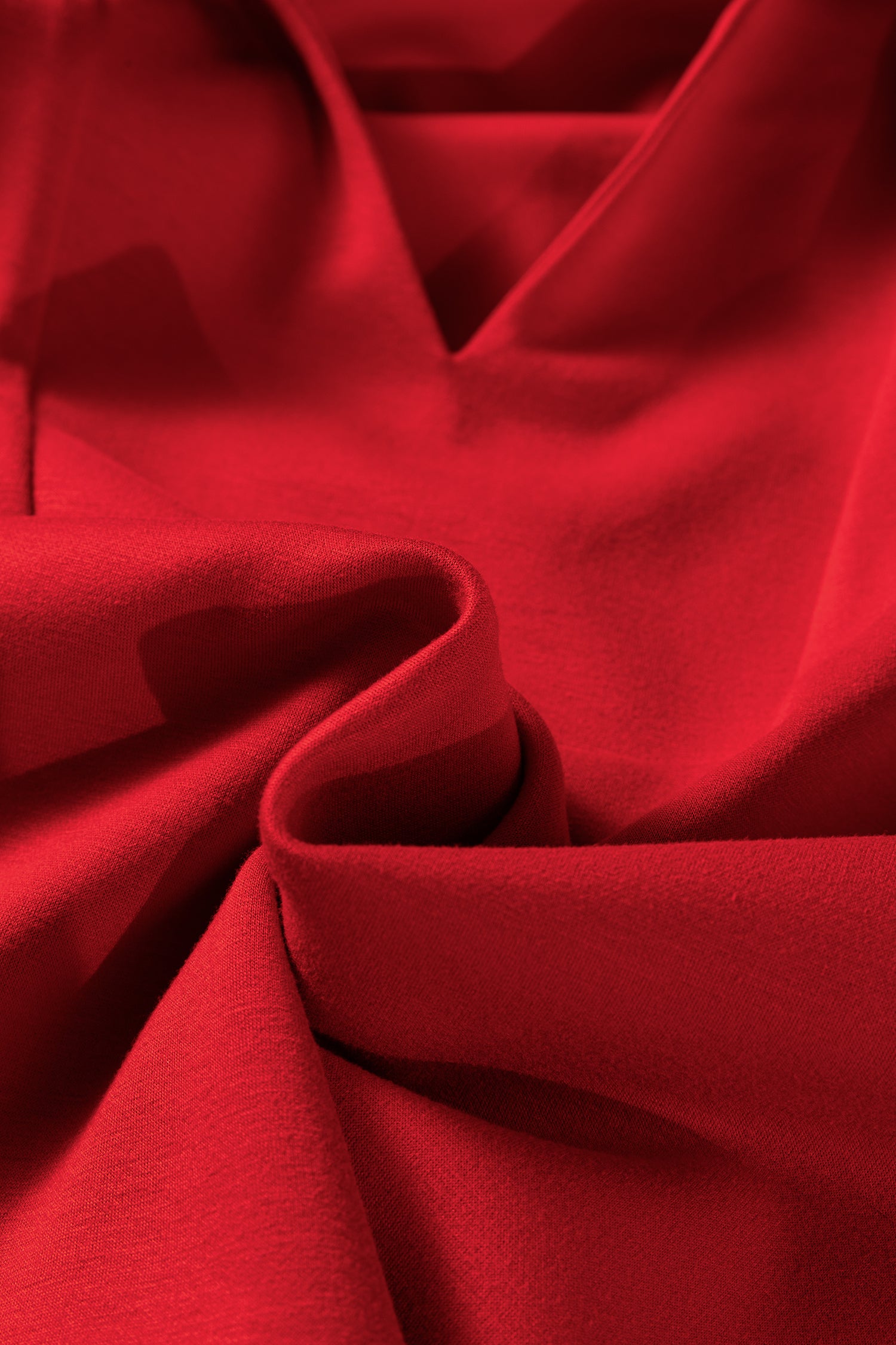 Fiery Red Polo Collar V Neck 3/4 Sleeve Pullover Drawstring Bell Bottom Pants 2pcs Set-Two Piece Sets/Pant Sets-[Adult]-[Female]-2022 Online Blue Zone Planet