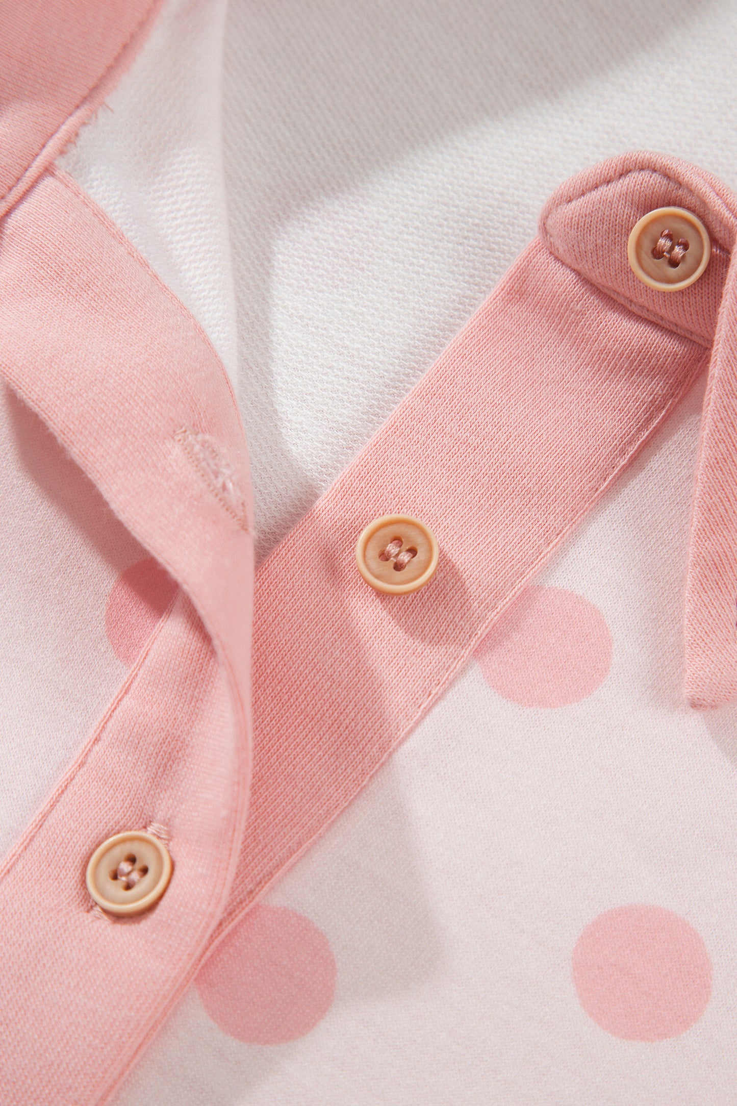 Pink Polka Dot Drop Shoulder Polo Loose Pullover Patch Pocket Casual Shorts Set-Two Piece Sets/Short Sets-[Adult]-[Female]-2022 Online Blue Zone Planet