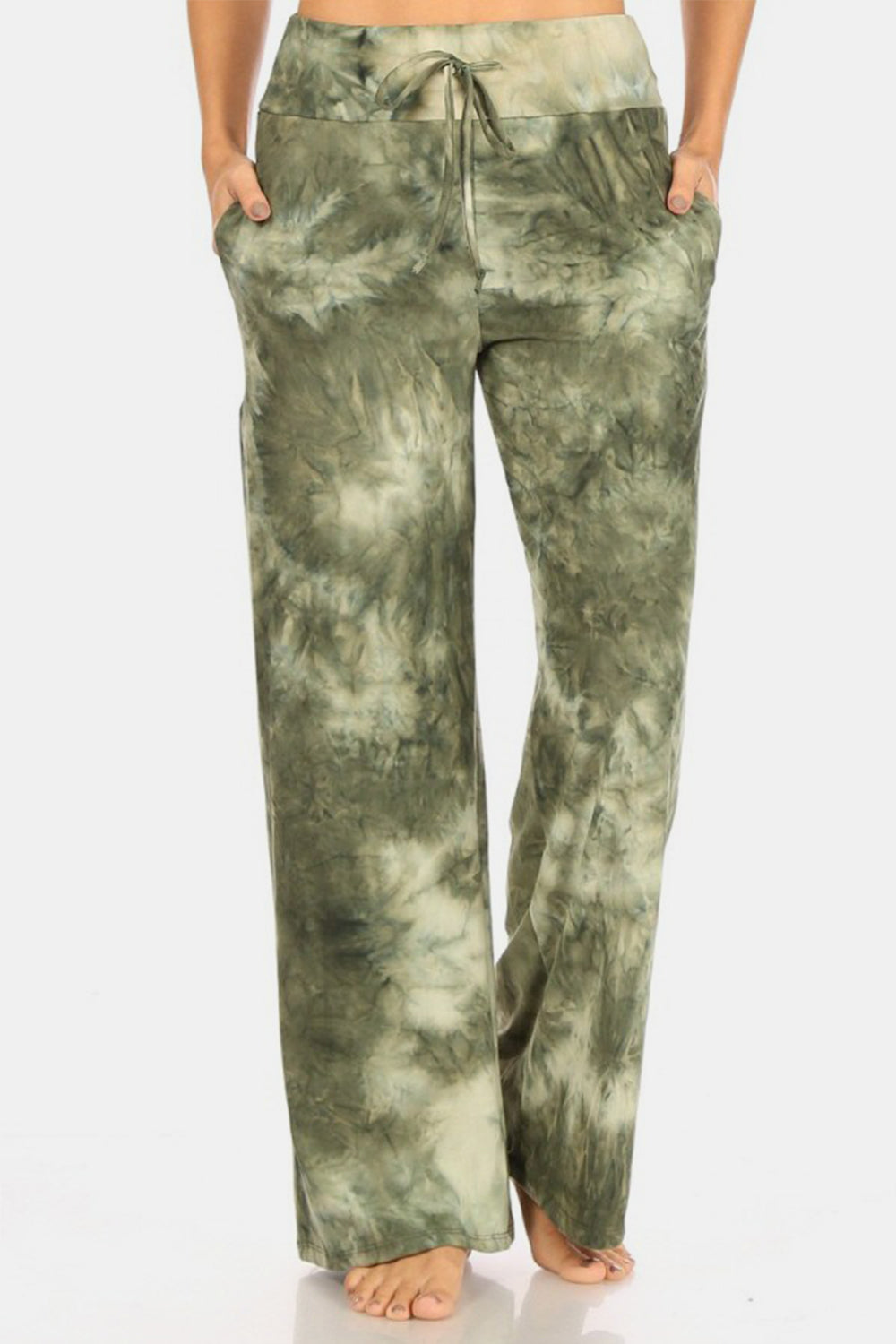 Blue Zone Planet | Leggings Depot Buttery Soft Printed Drawstring Pants-BOTTOMS SIZES SMALL MEDIUM LARGE-[Adult]-[Female]-GREEN-S-2022 Online Blue Zone Planet