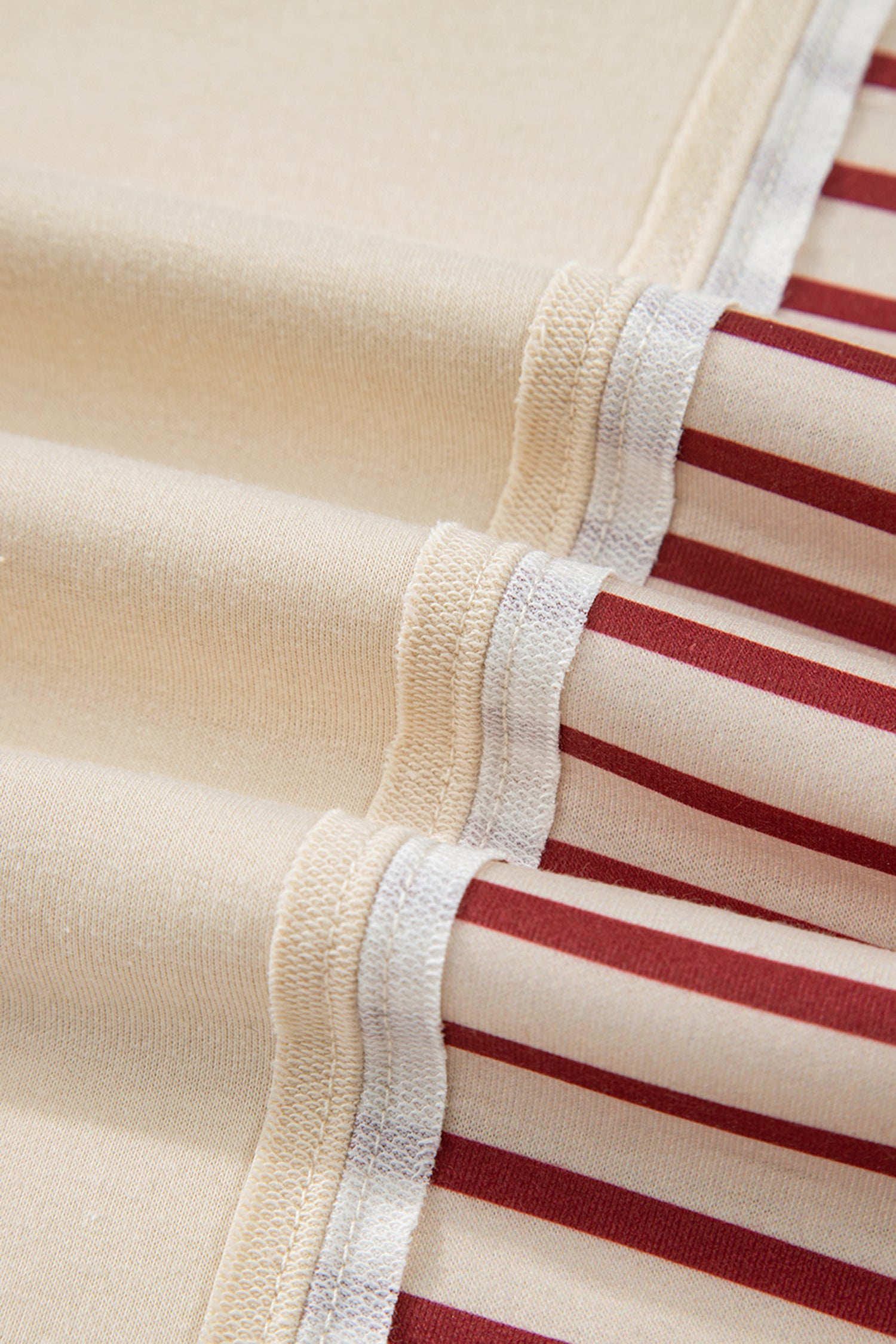 Red Stripe Sleeve Patchwork Casual Knit Top-Tops/Long Sleeve Tops-[Adult]-[Female]-2022 Online Blue Zone Planet