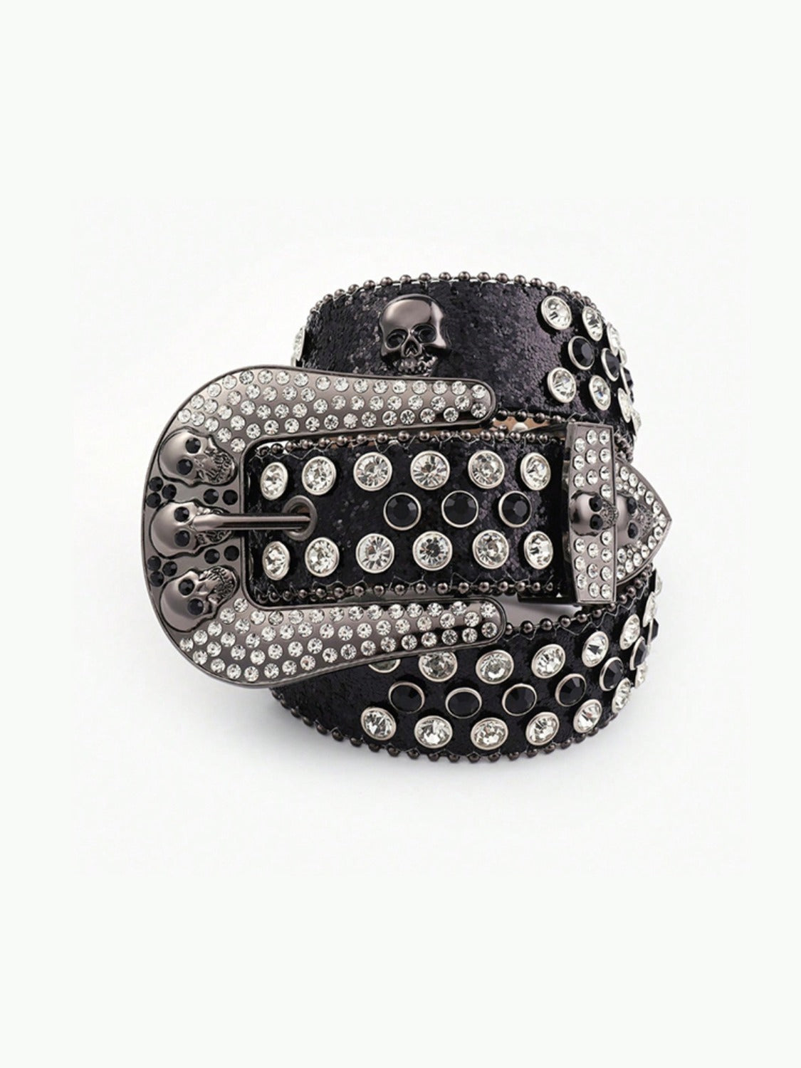 PU Leather Skull Belt-BELTS-[Adult]-[Female]-2022 Online Blue Zone Planet