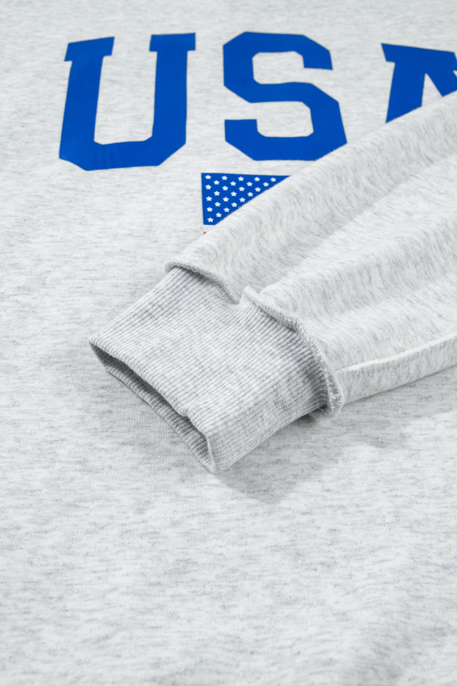 Light Grey Mock Neck Reversible USA/America Graphic Sweatshirt-Graphic/Graphic Sweatshirts-[Adult]-[Female]-2022 Online Blue Zone Planet