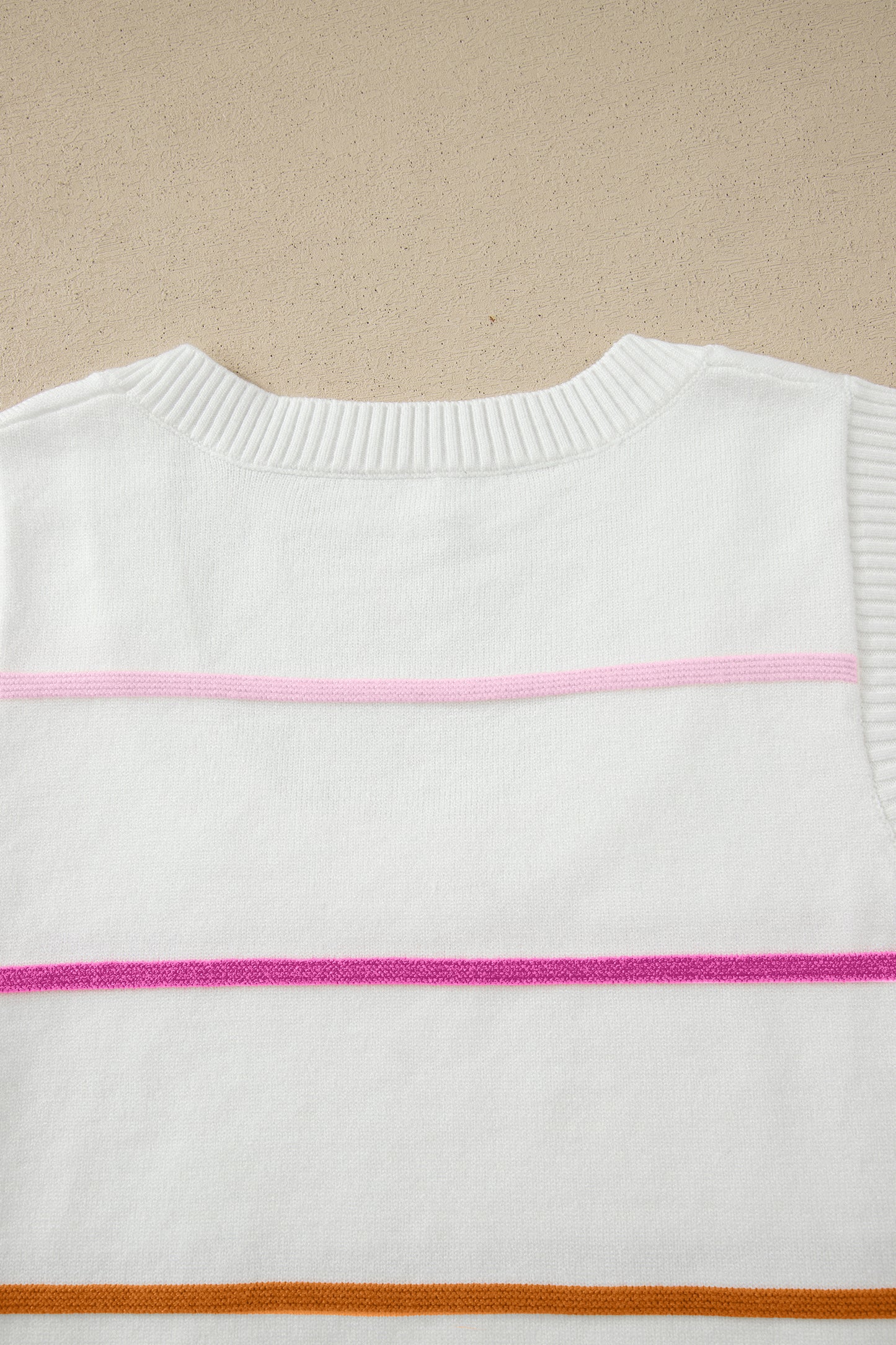 Green Stripe Round Neck Knitted Sweater Tank-TOPS / DRESSES-[Adult]-[Female]-2022 Online Blue Zone Planet