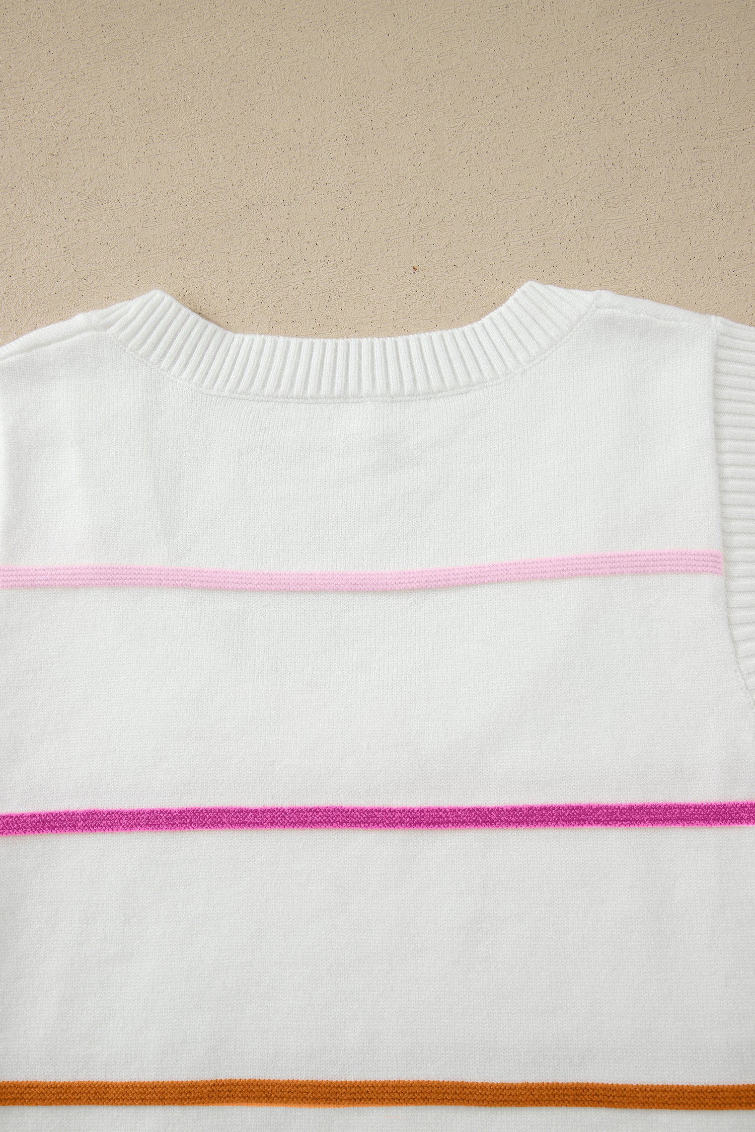 Green Stripe Round Neck Knitted Sweater Tank-TOPS / DRESSES-[Adult]-[Female]-2022 Online Blue Zone Planet