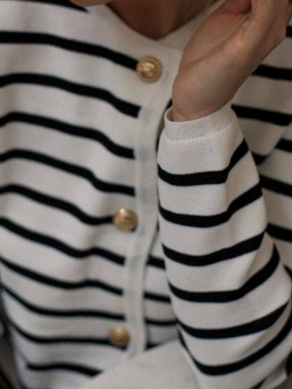 Striped Button Down Long Sleeve Cardigan-TOPS / DRESSES-[Adult]-[Female]-2022 Online Blue Zone Planet