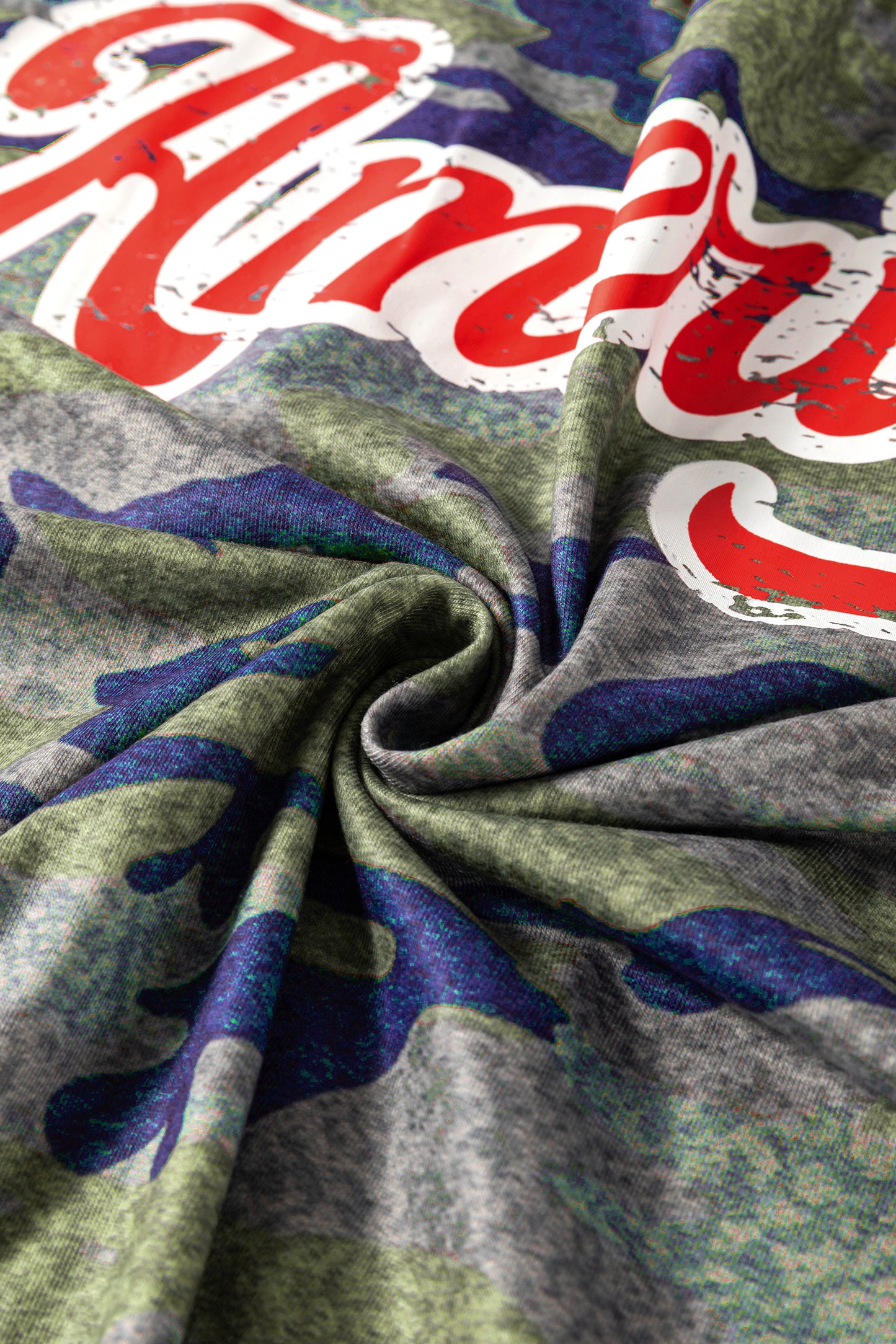 Multicolour Stylish Camouflage Print America Patriotic Tee-Tops/Tops & Tees-[Adult]-[Female]-2022 Online Blue Zone Planet