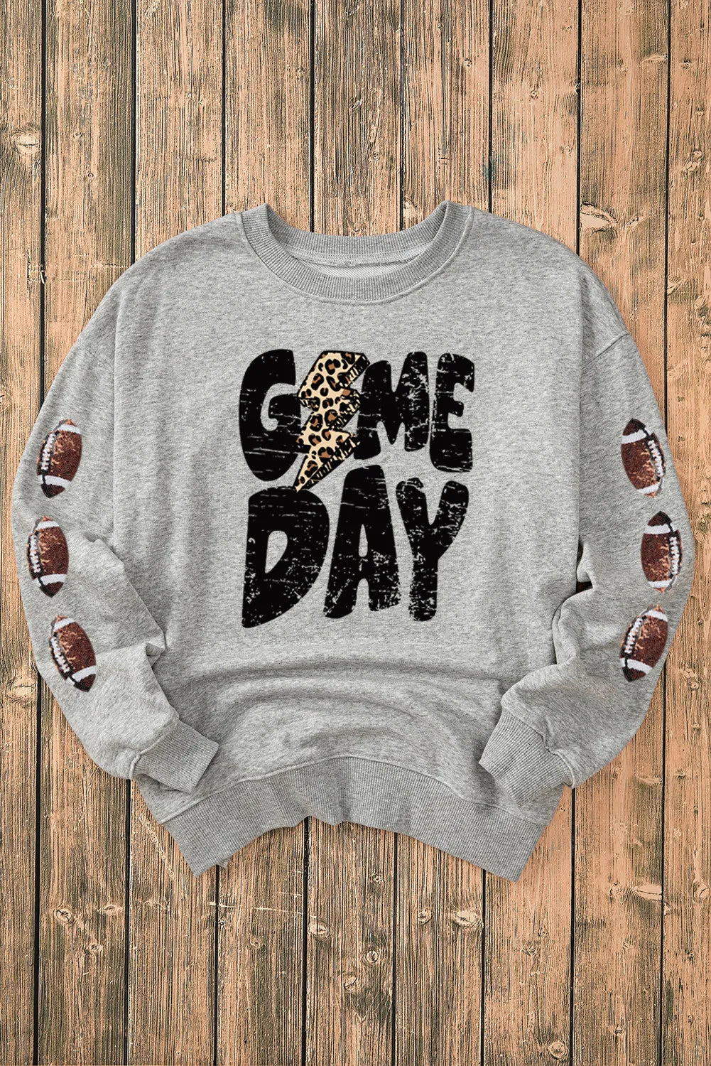 GAME DAY Football Long Sleeve Sweatshirt-TOPS / DRESSES-[Adult]-[Female]-2022 Online Blue Zone Planet