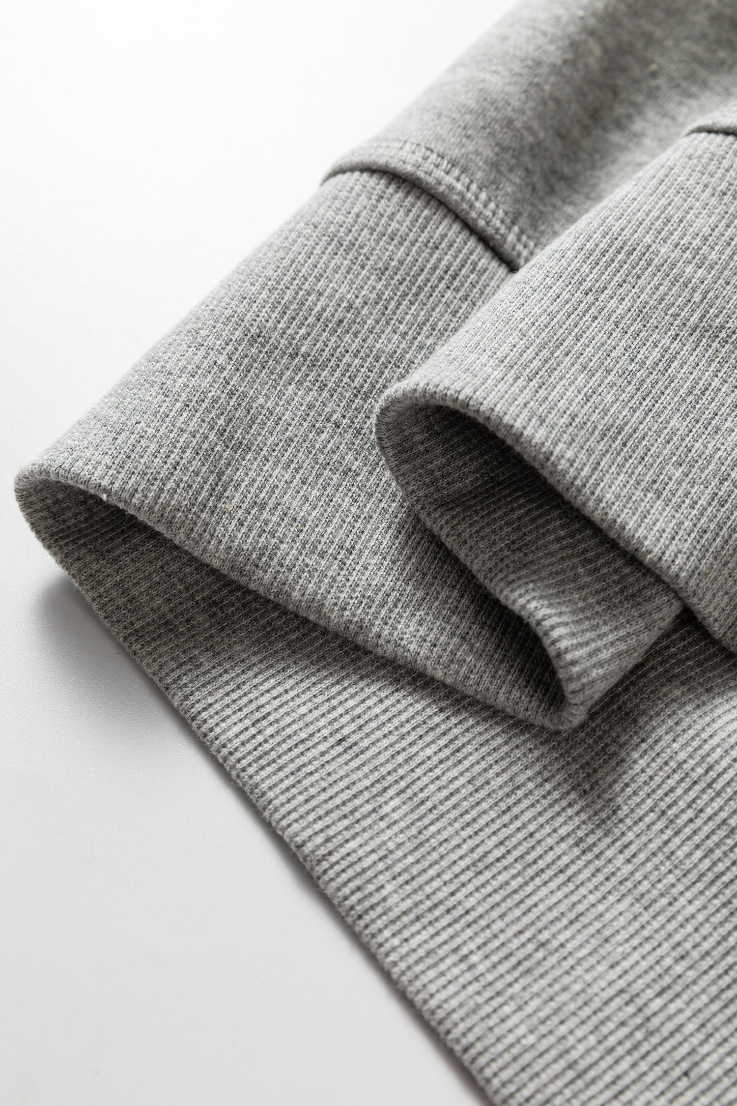 Gray Contrast Rope Drawstring Ruffle Trim Drop Shoulder Baggy Hoodie-Tops / Dresses-[Adult]-[Female]-2022 Online Blue Zone Planet