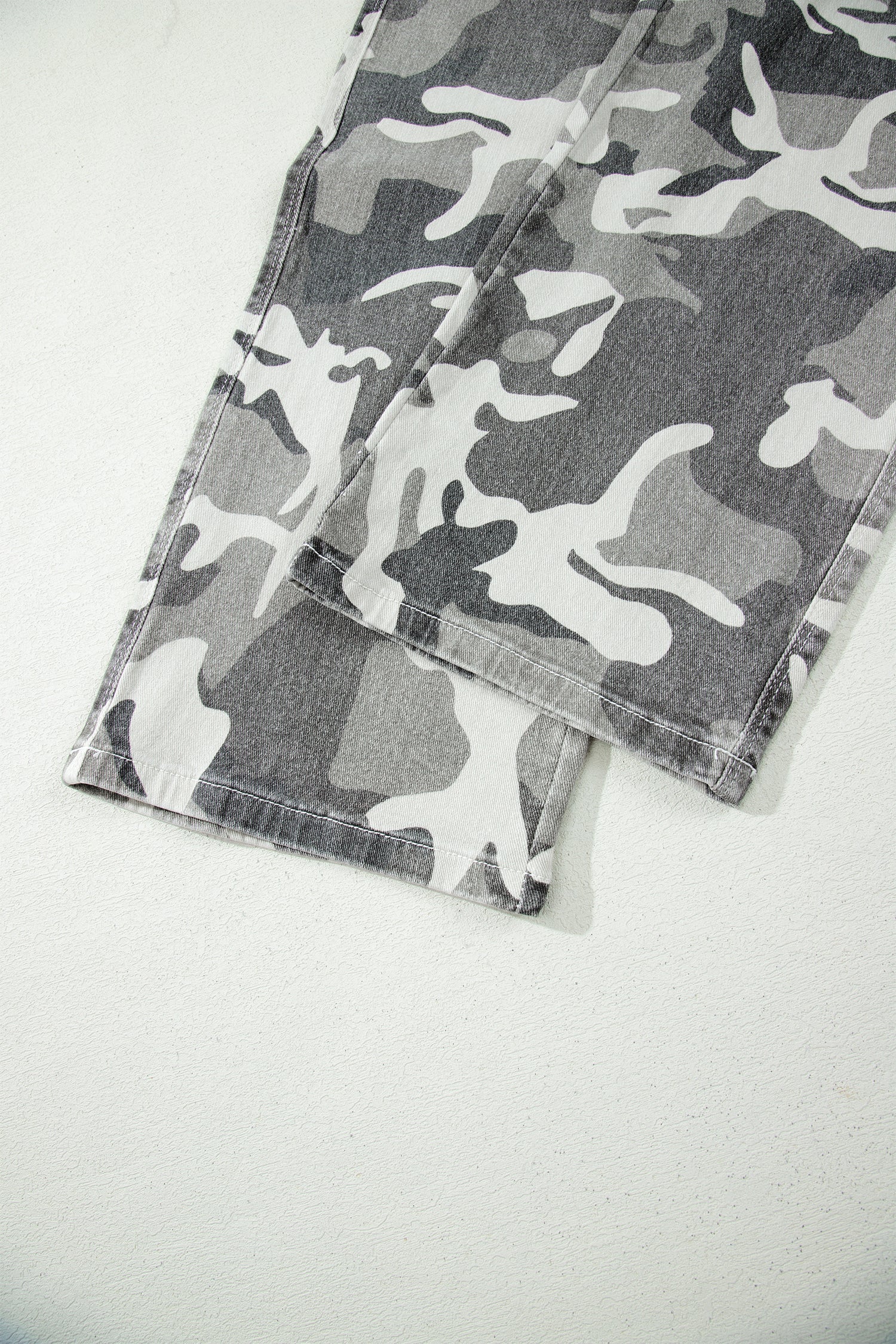 Green Camo Pattern Cotton Denim Shift Jeans-Bottoms/Jeans-[Adult]-[Female]-2022 Online Blue Zone Planet