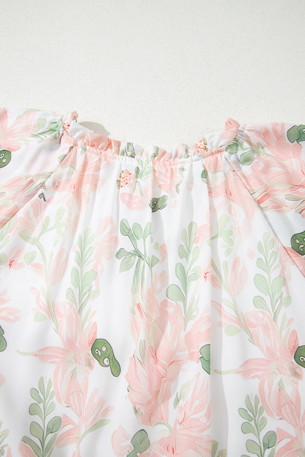 Pink Plus Size Floral Print Striped Detail Short Summer Dress-TOPS / DRESSES-[Adult]-[Female]-2022 Online Blue Zone Planet