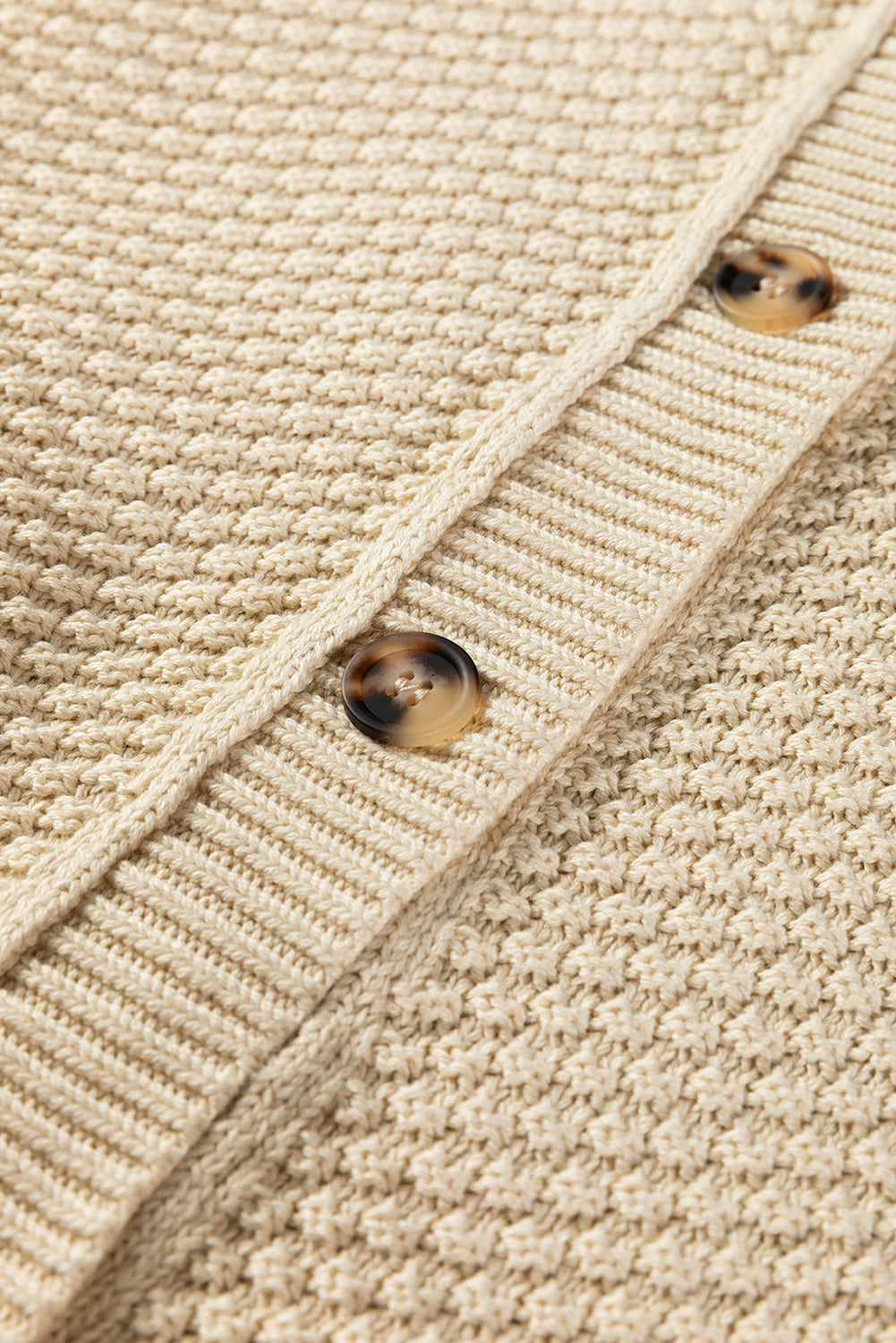 Beige Button Front Cropped Cardigan Sweater-TOPS / DRESSES-[Adult]-[Female]-2022 Online Blue Zone Planet