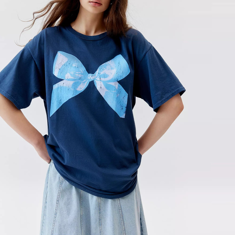 Blue Zone Planet | Butterfly T-shirt for women, simple style, round neck and short sleeves-TOPS / DRESSES-[Adult]-[Female]-Blue-S-2022 Online Blue Zone Planet