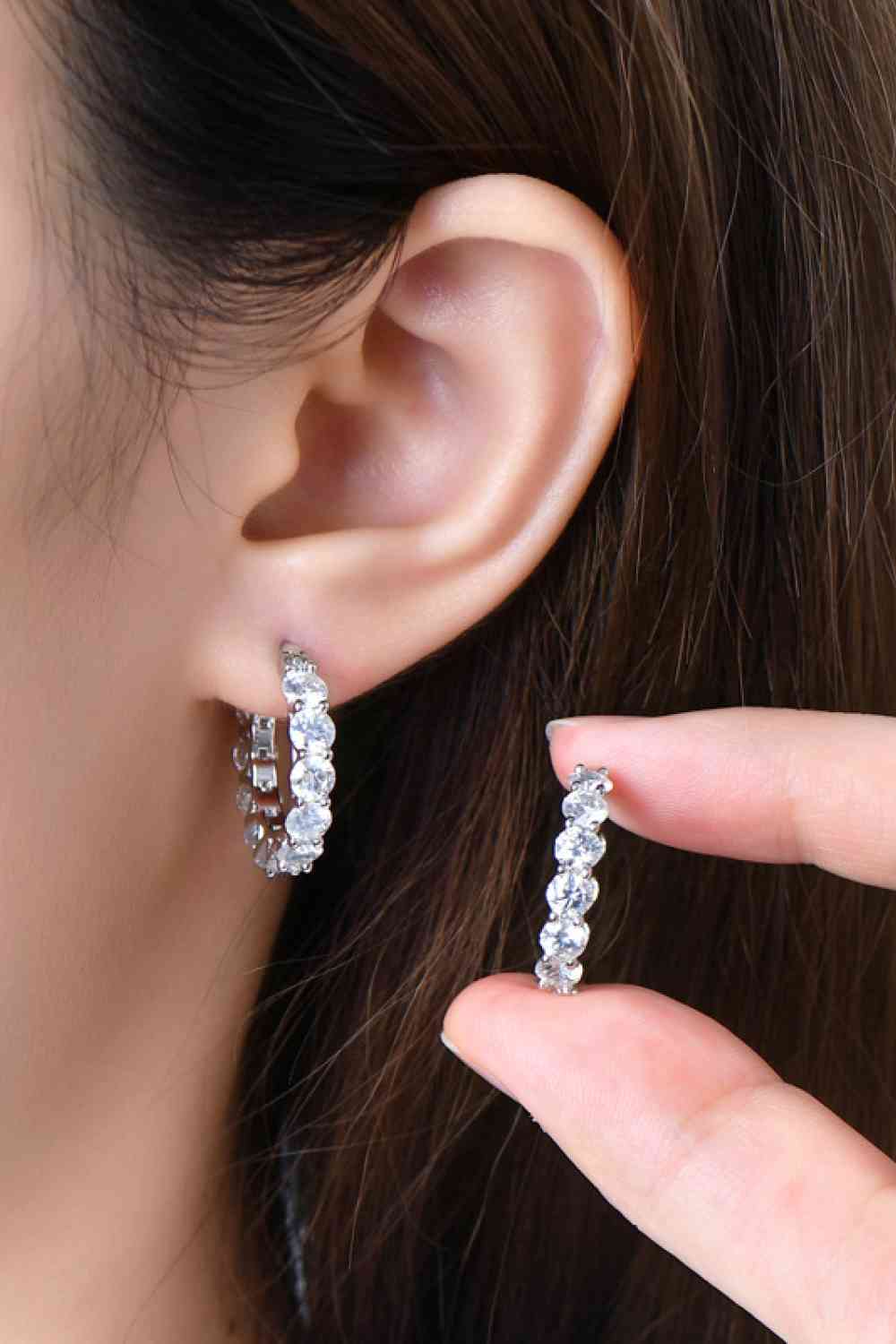 7.2 Carat Moissanite 925 Sterling Silver Earrings BLUE ZONE PLANET