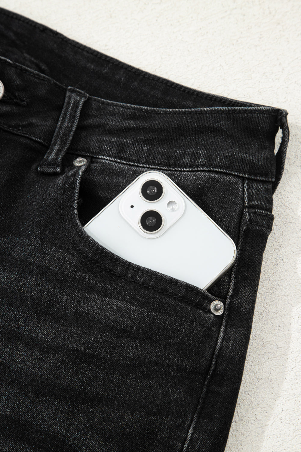 Real Teal Raw Hem Straight Leg Loose High Waist Jeans-Bottoms/Jeans-[Adult]-[Female]-2022 Online Blue Zone Planet