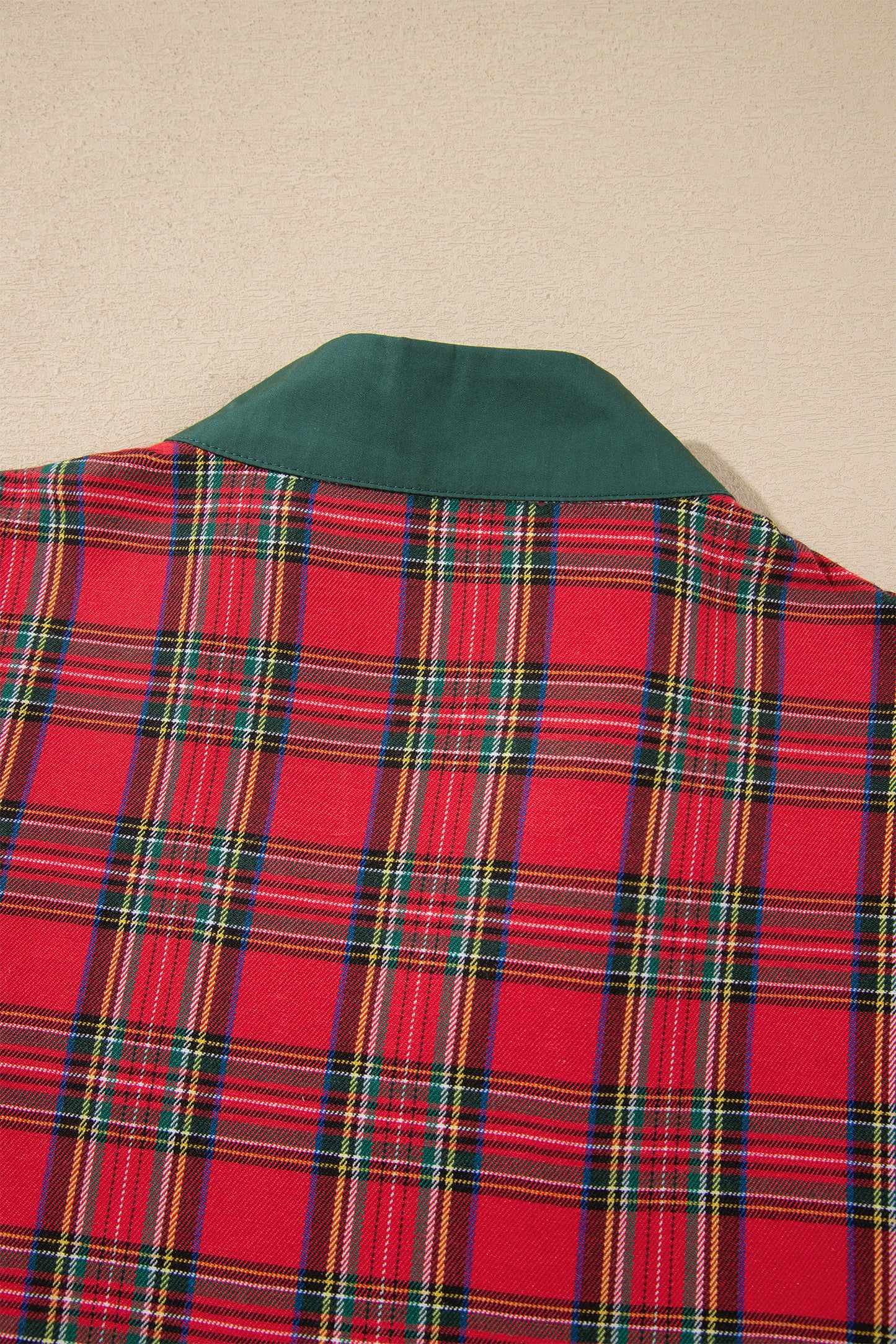 Red Plaid Mini Mini Shift Style Short Sleeve Dress-TOPS / DRESSES-[Adult]-[Female]-2022 Online Blue Zone Planet