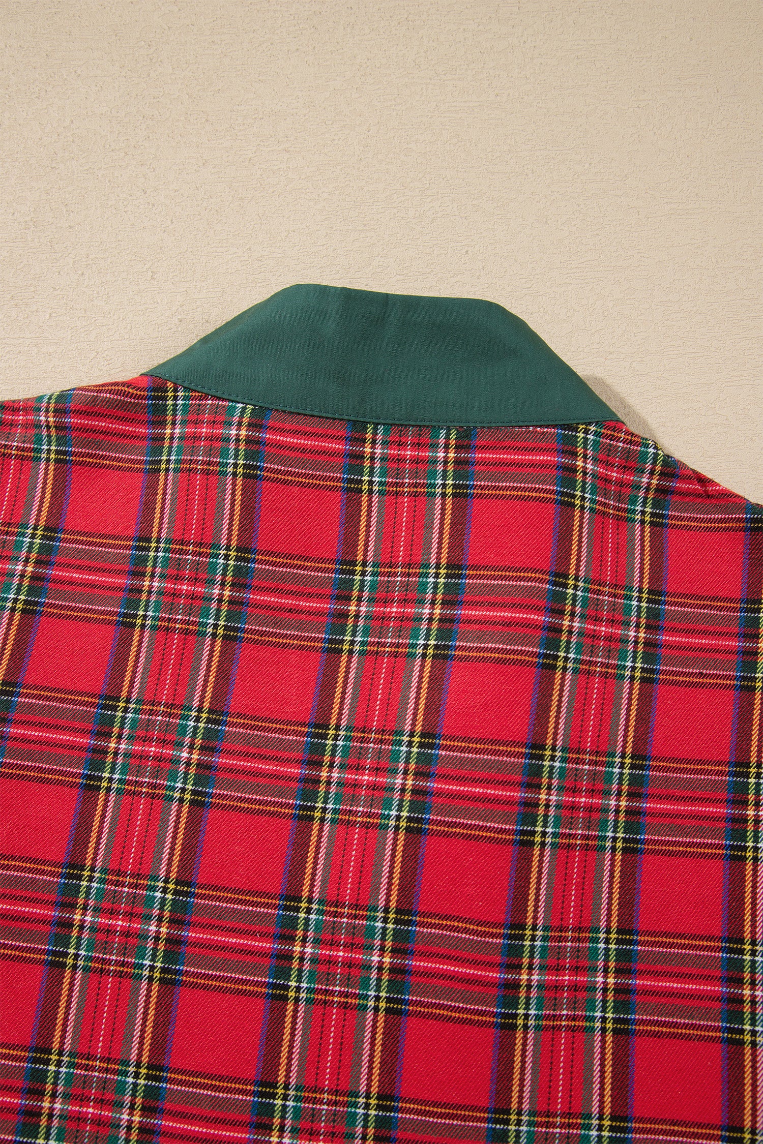 Red Plaid Mini Mini Shift Style Short Sleeve Dress-TOPS / DRESSES-[Adult]-[Female]-2022 Online Blue Zone Planet