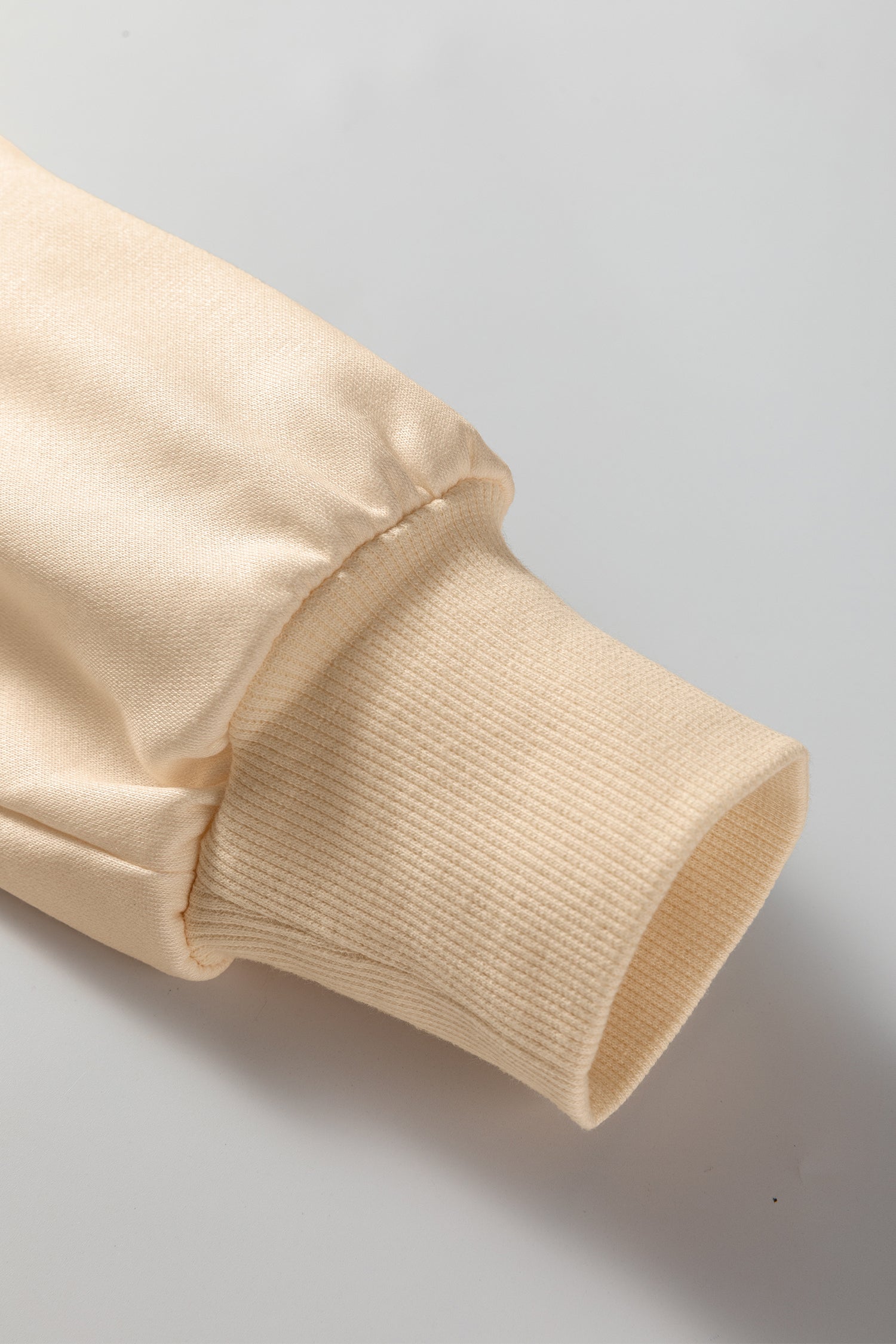 Beige Stripe Puff Sleeve Casual Pullover Sweatshirt-Tops/Sweatshirts & Hoodies-[Adult]-[Female]-2022 Online Blue Zone Planet