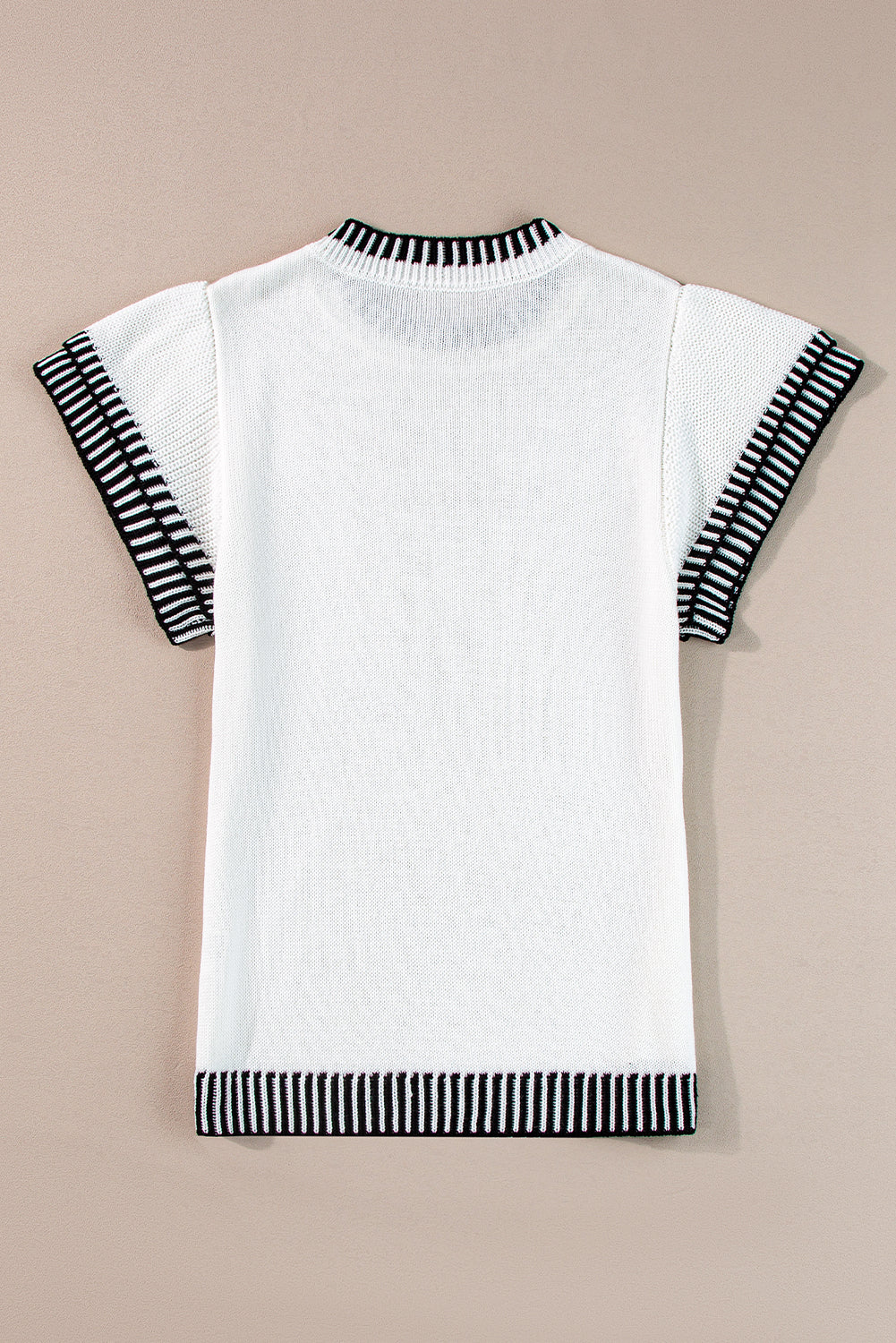Round Neck Short Sleeve Knit Top-TOPS / DRESSES-[Adult]-[Female]-2022 Online Blue Zone Planet