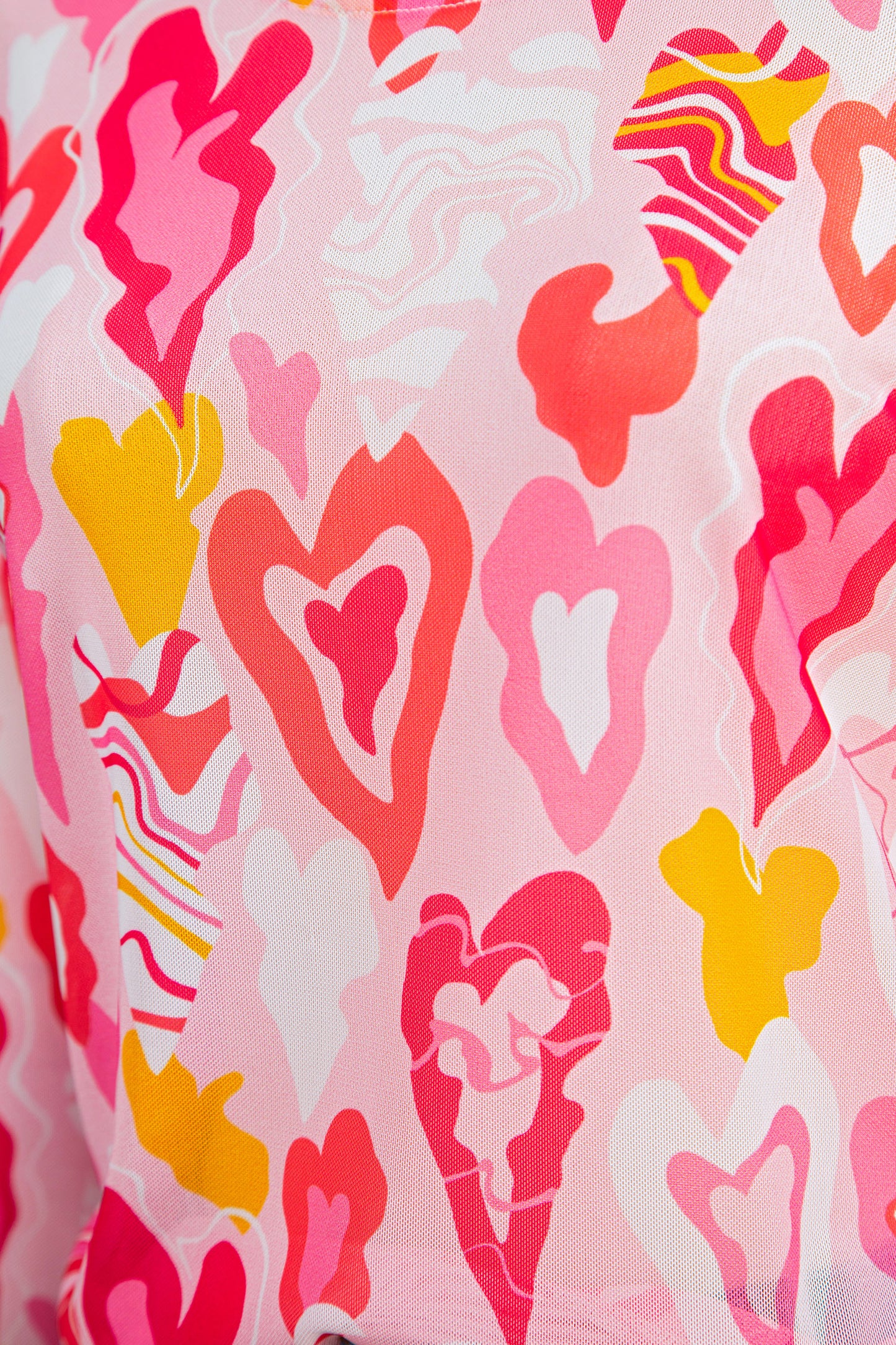 Rose Valentine Heart Mesh Long Sleeve Top-Tops/Long Sleeve Tops-[Adult]-[Female]-2022 Online Blue Zone Planet