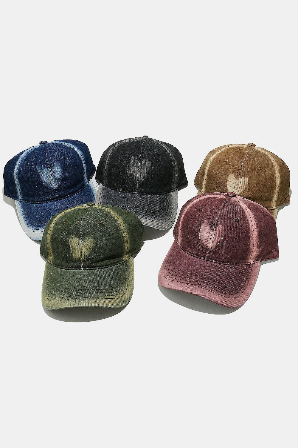 Blue Zone Planet | Heart Cotton Baseball Cap-HATS-[Adult]-[Female]-2022 Online Blue Zone Planet