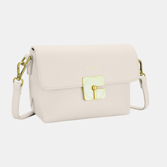 David Jones PU Leather Crossbody Bag-HANDBAGS-[Adult]-[Female]-Ivory-One Size-2022 Online Blue Zone Planet