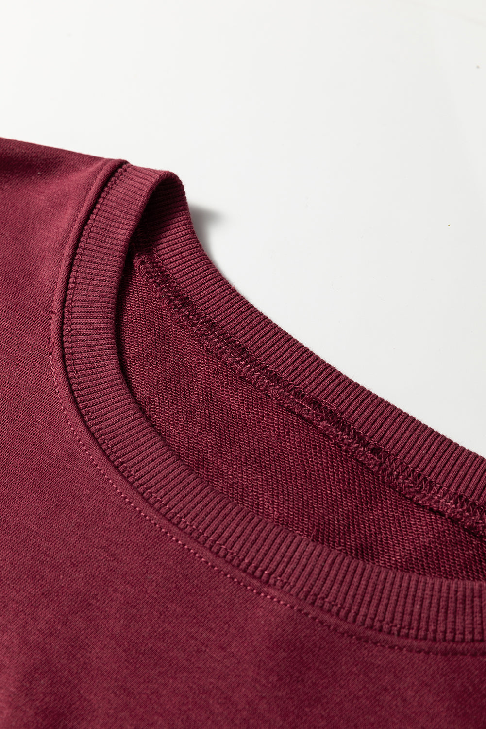 Red Sandalwood Plaid Colorblock Patchwork Sleeve Raw Seam Sweatshirt-Tops/Sweatshirts & Hoodies-[Adult]-[Female]-2022 Online Blue Zone Planet