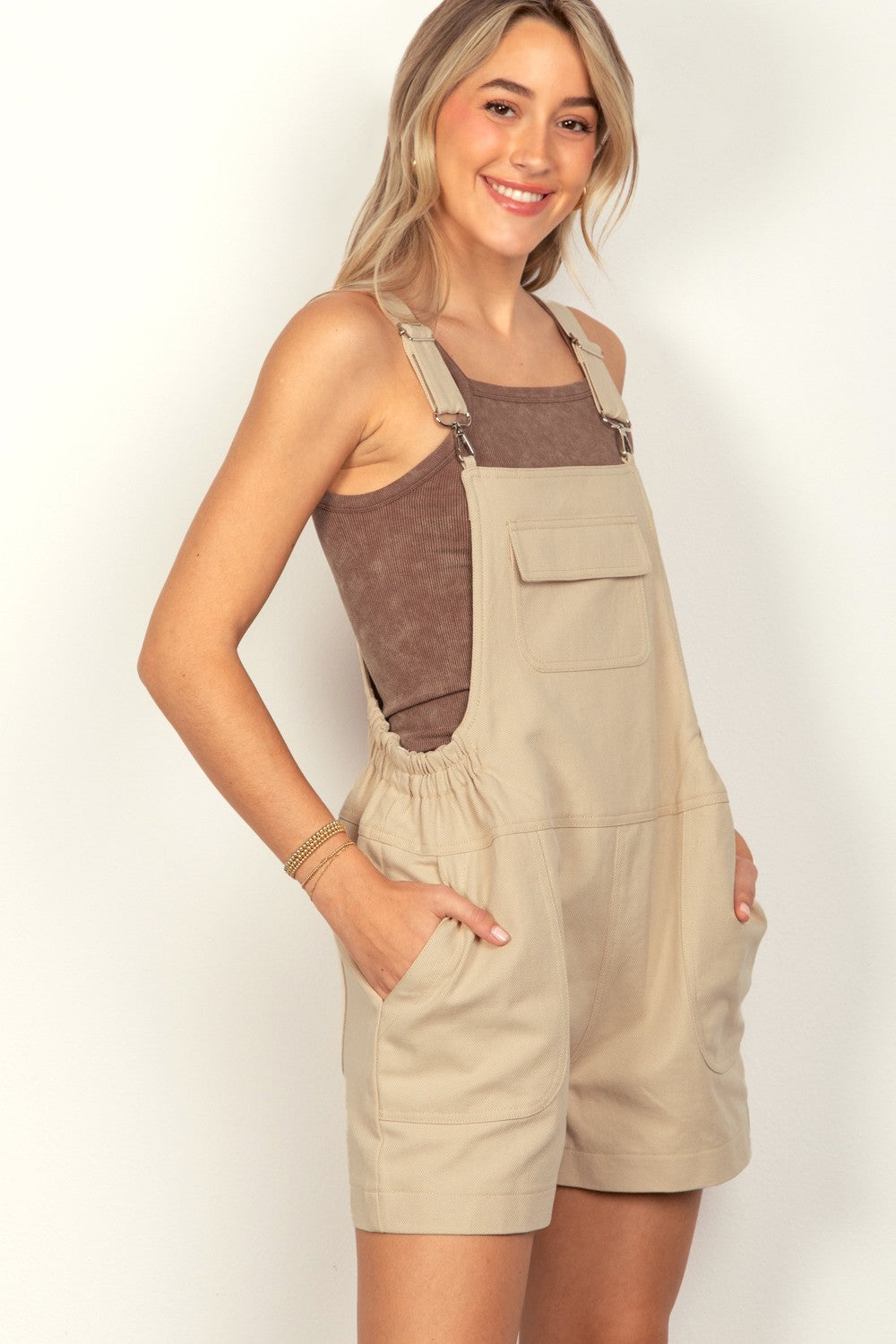 VERY J Adjustable Spaghetti Strap Overalls with Pockets-TOPS / DRESSES-[Adult]-[Female]-2022 Online Blue Zone Planet